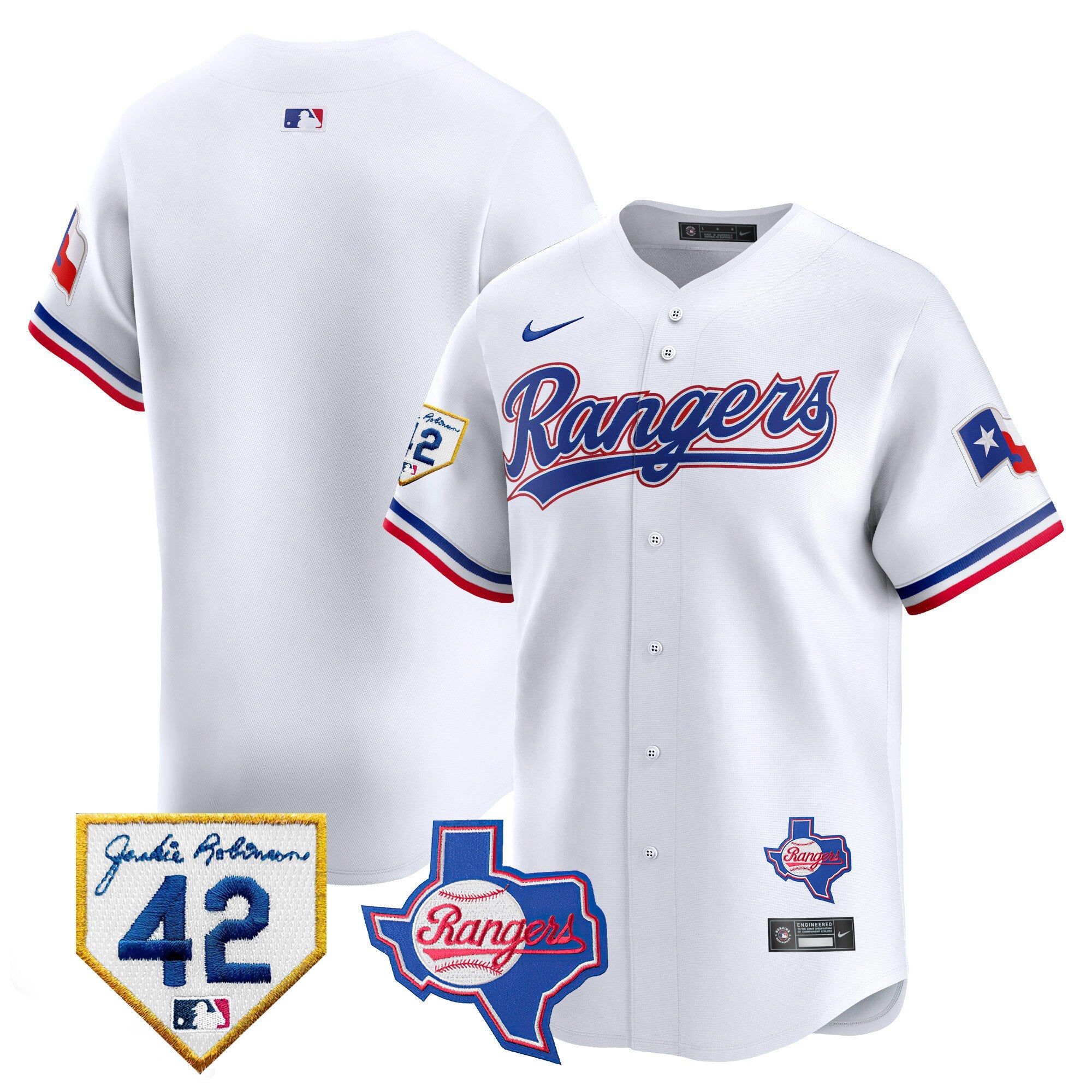Men’s Texas 2024 Jackie Robinson Patch Vapor Premier Limited Jersey