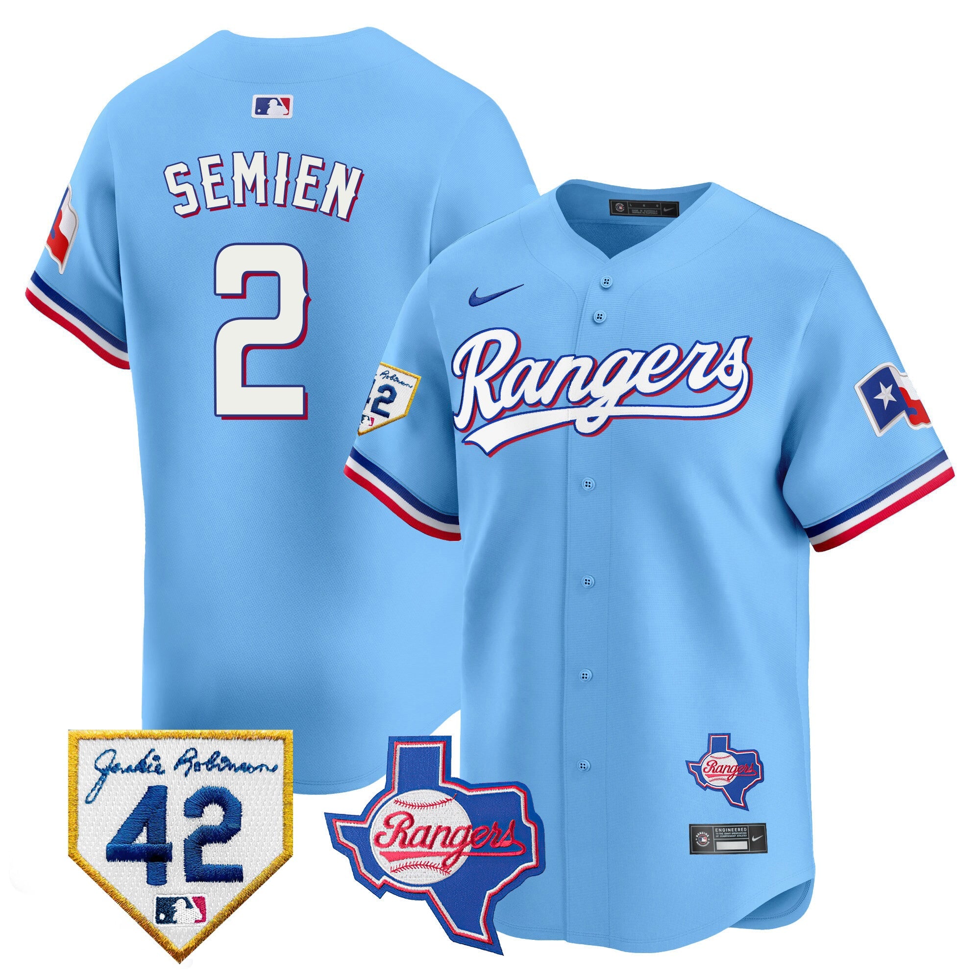 Men’s Texas 2024 Jackie Robinson Patch Vapor Premier Limited Jersey