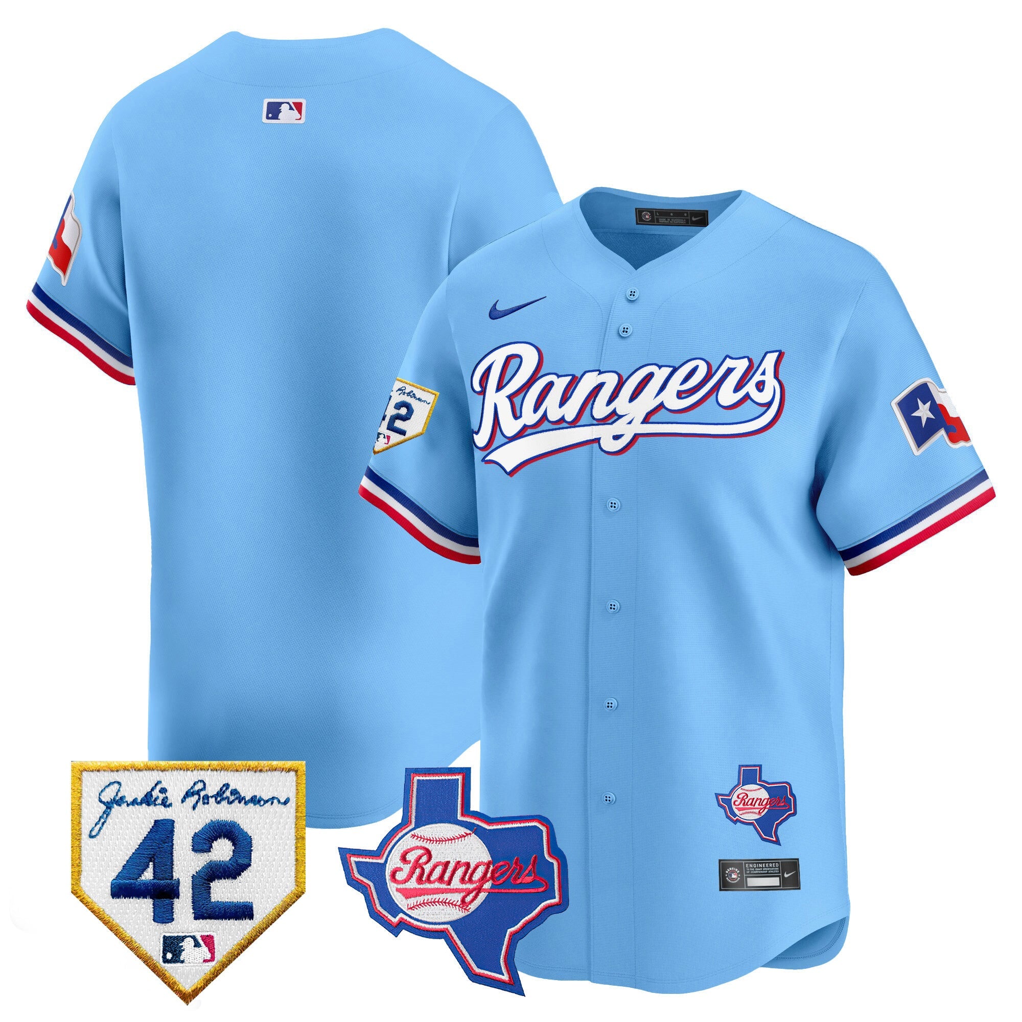 Men’s Texas 2024 Jackie Robinson Patch Vapor Premier Limited Jersey
