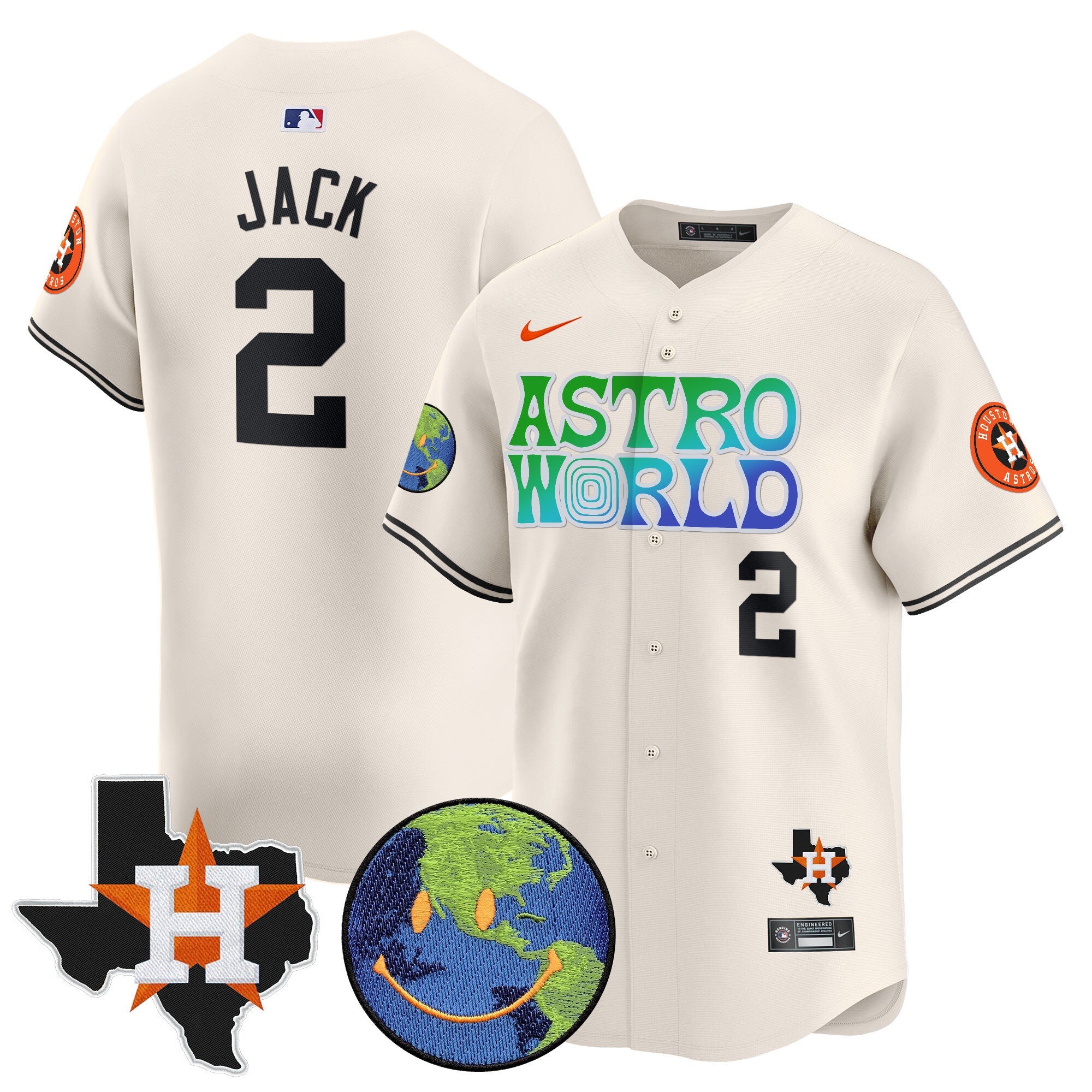 Men’s Houston Cactus Jack Astro World Vapor Premier Limited Jersey
