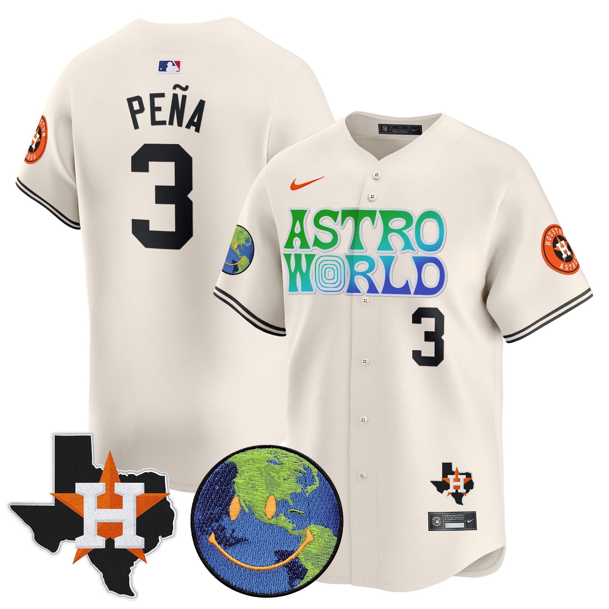 Men’s Houston Cactus Jack Astro World Vapor Premier Limited Jersey
