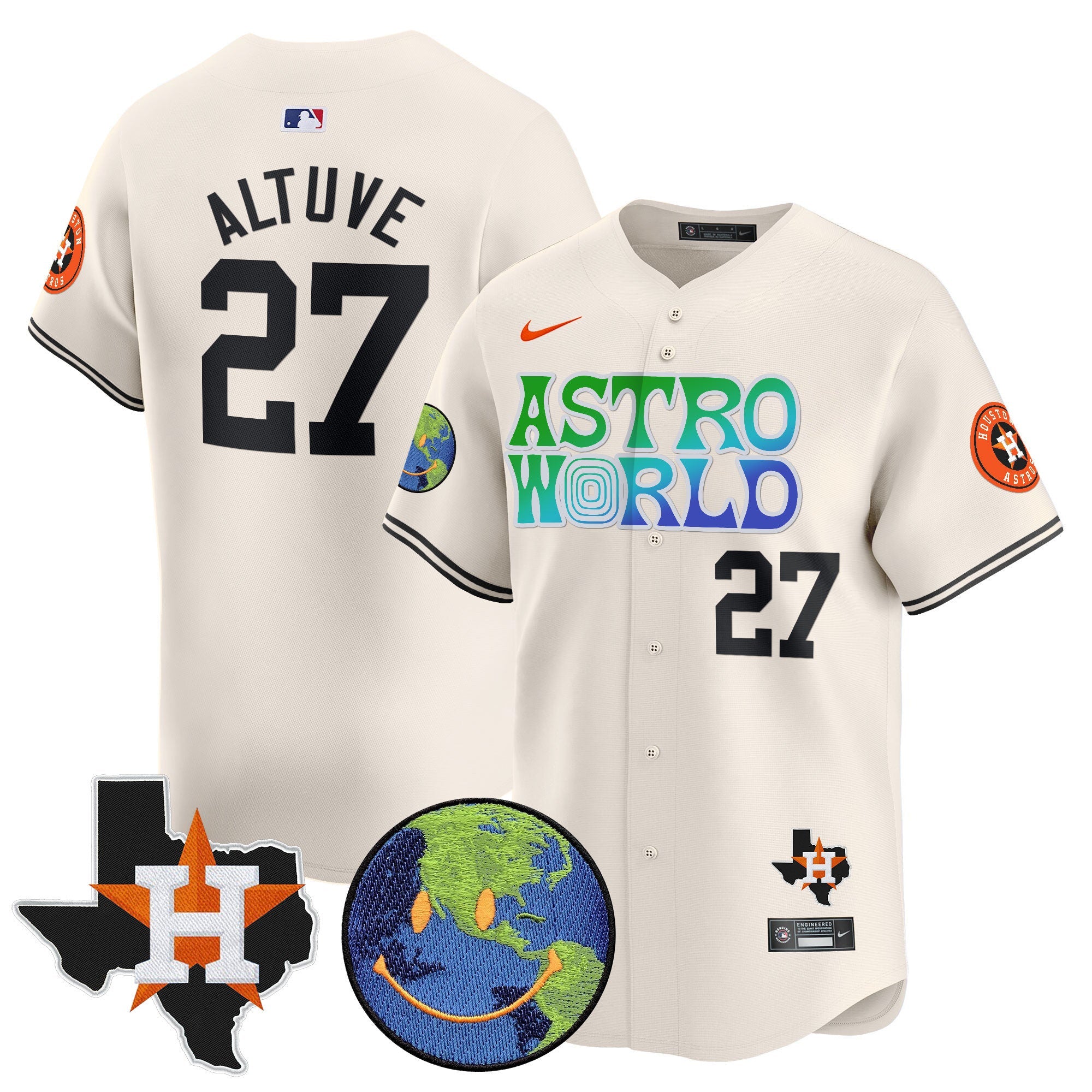 Men’s Houston Cactus Jack Astro World Vapor Premier Limited Jersey