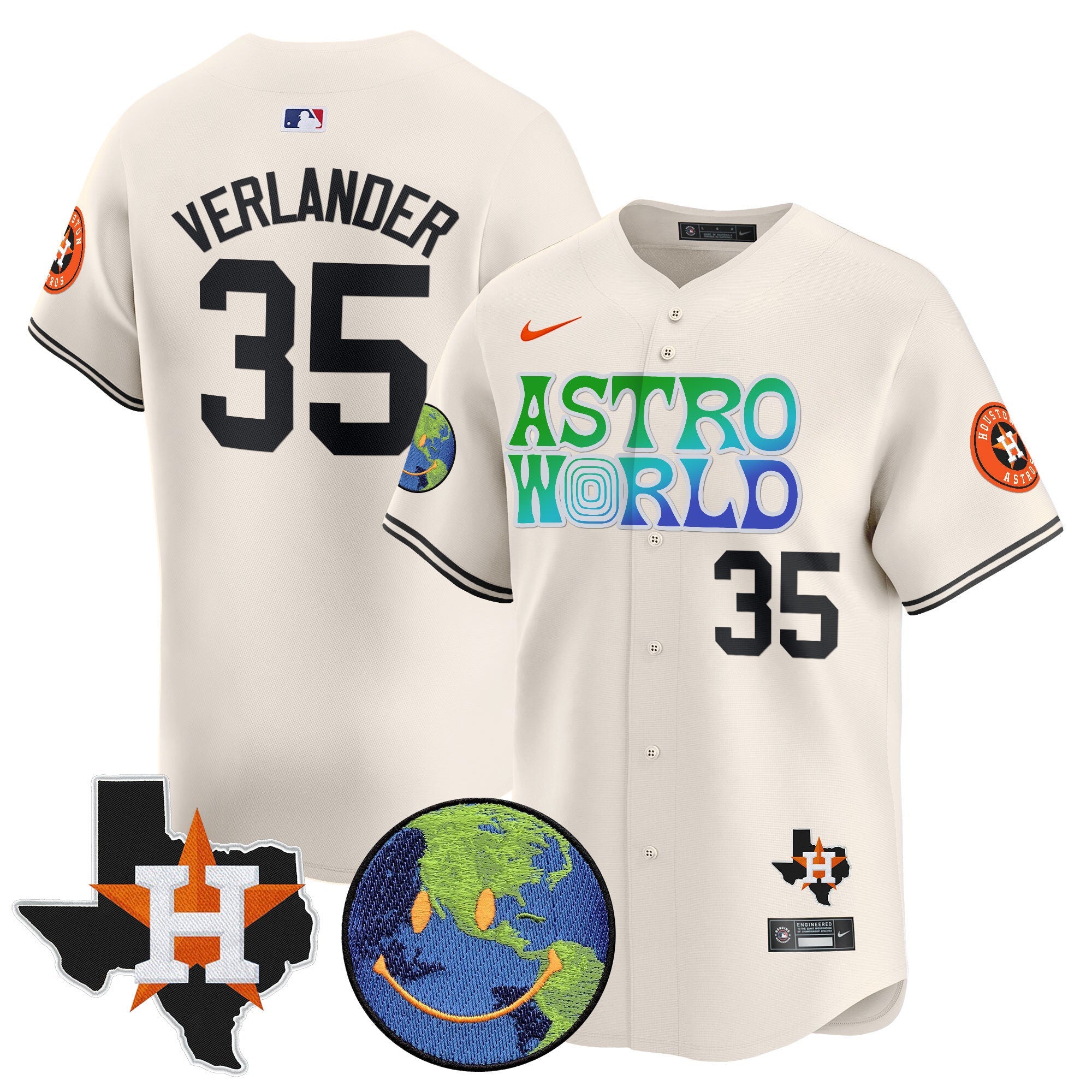 Men’s Houston Cactus Jack Astro World Vapor Premier Limited Jersey