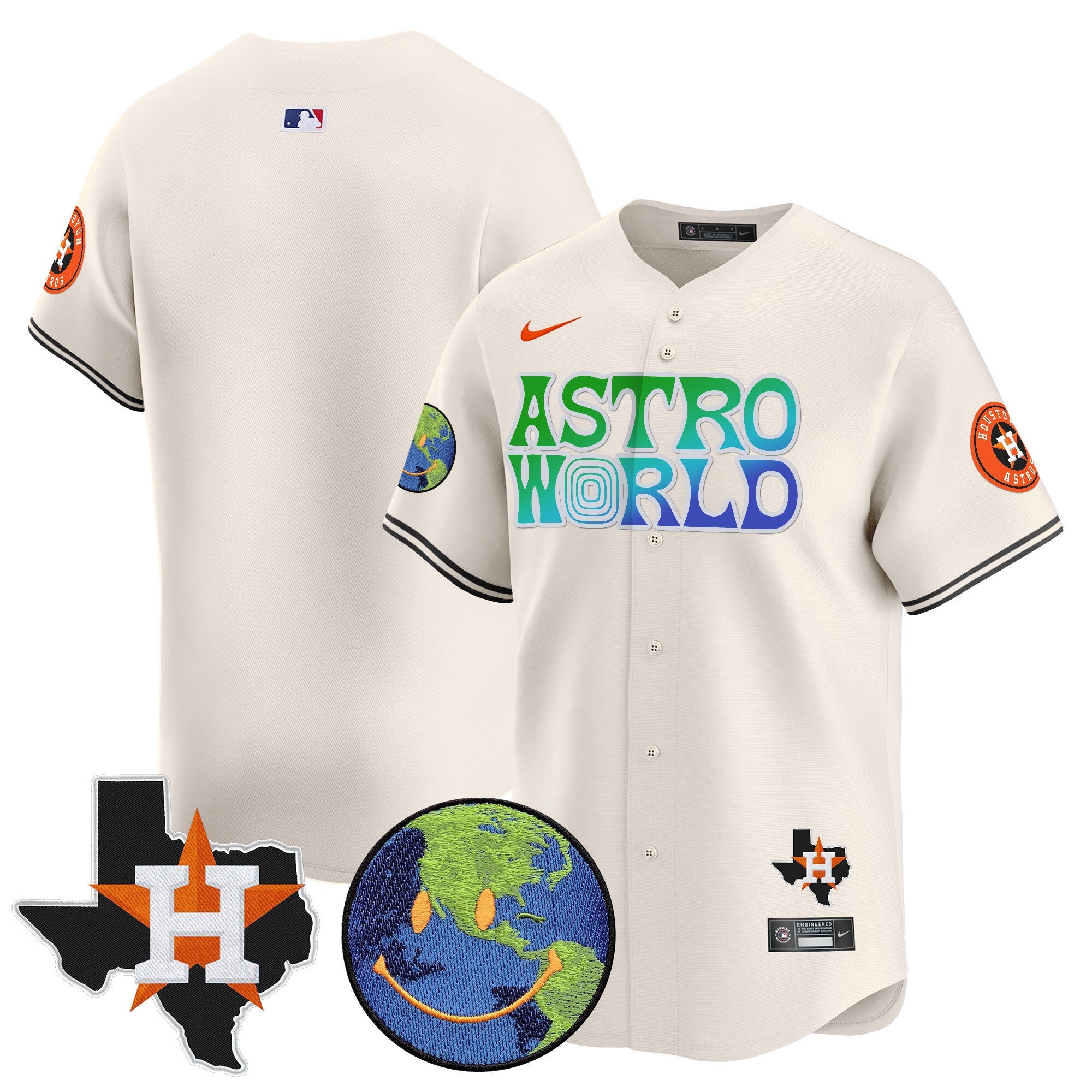 Men’s Houston Cactus Jack Astro World Vapor Premier Limited Jersey