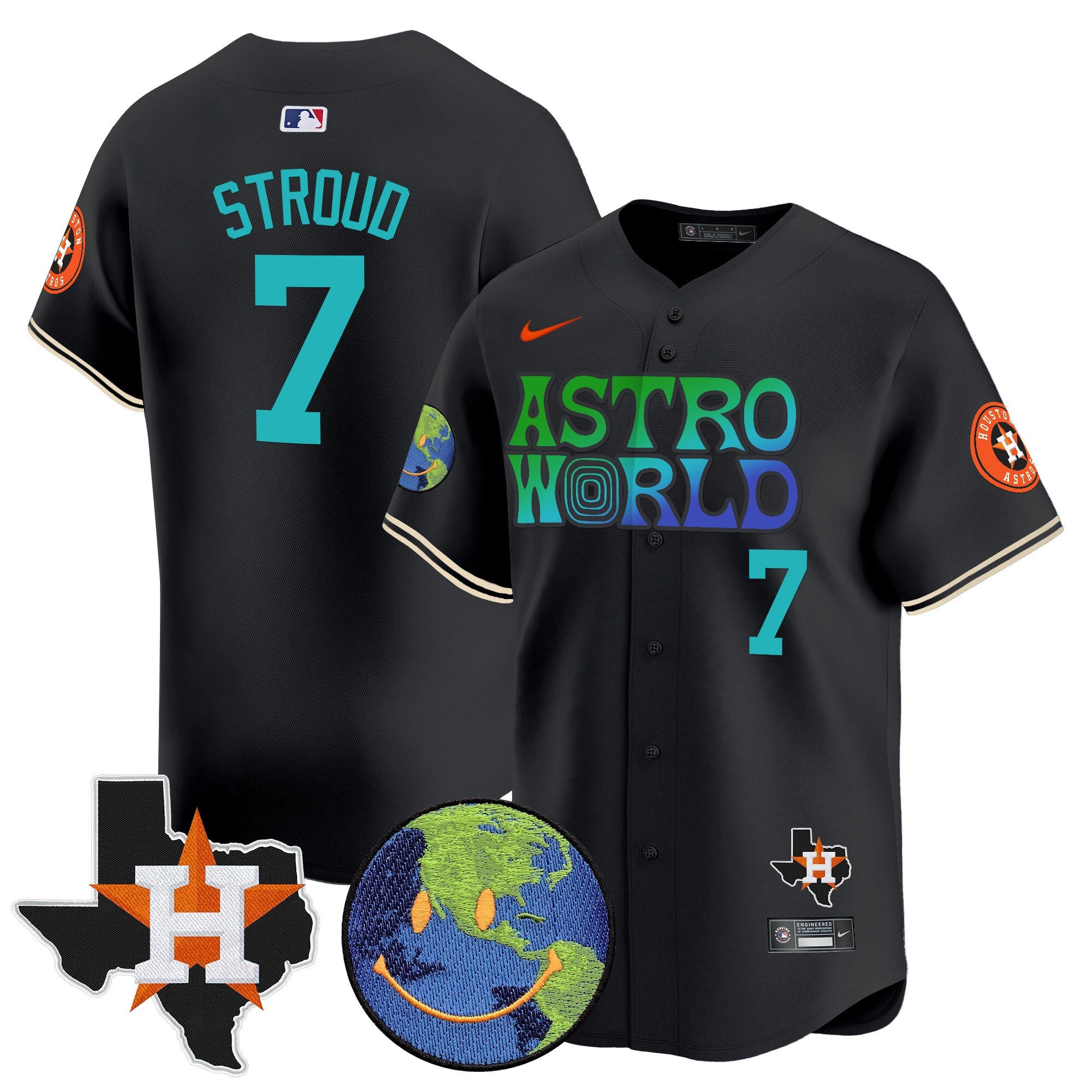 Men’s Houston Cactus Jack Astro World Vapor Premier Limited Jersey