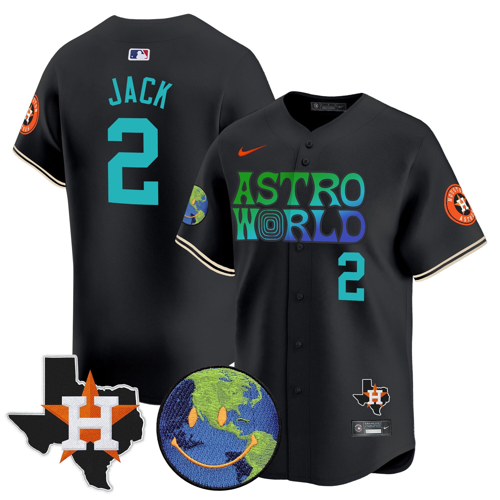 Men’s Houston Cactus Jack Astro World Vapor Premier Limited Jersey