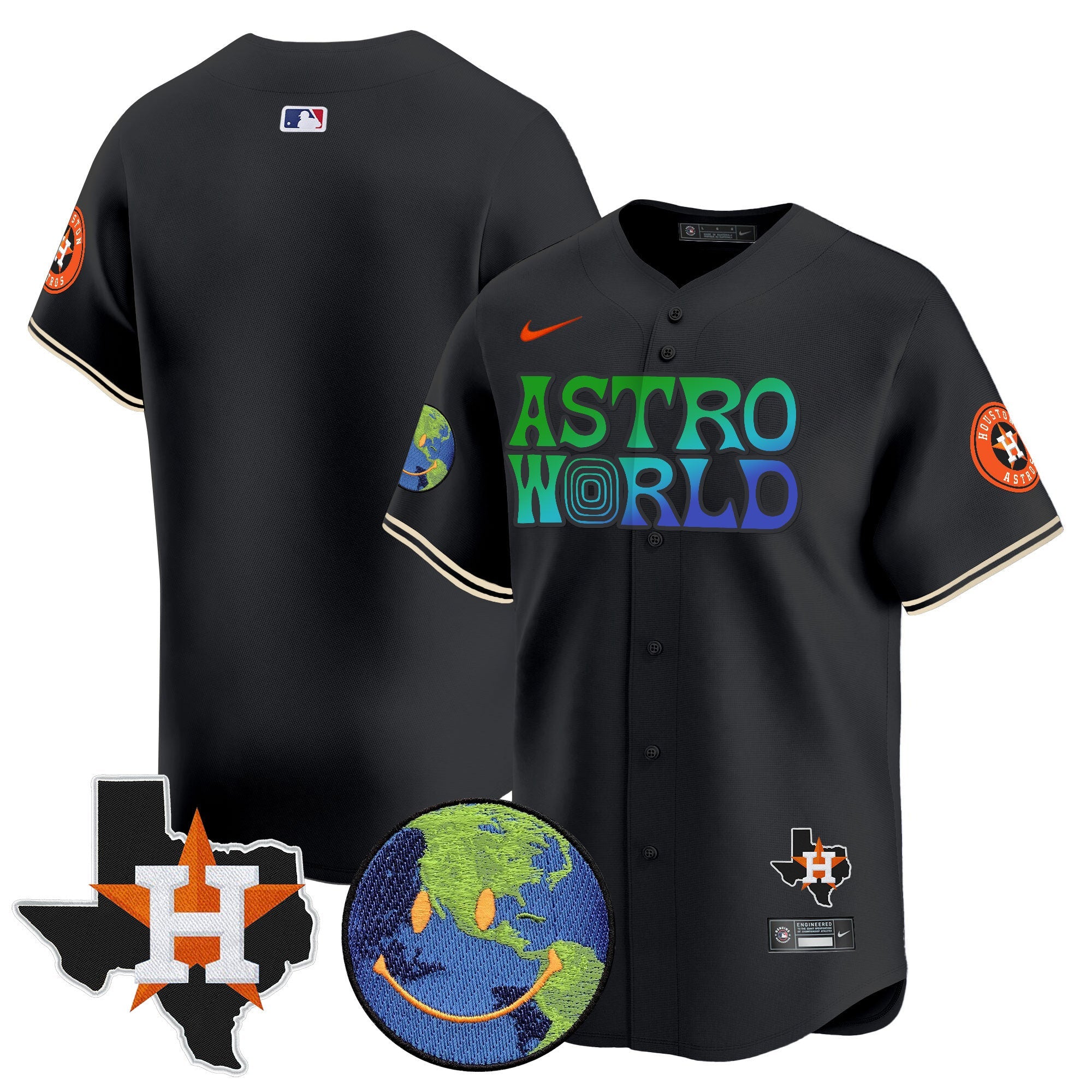 Men’s Houston Cactus Jack Astro World Vapor Premier Limited Jersey