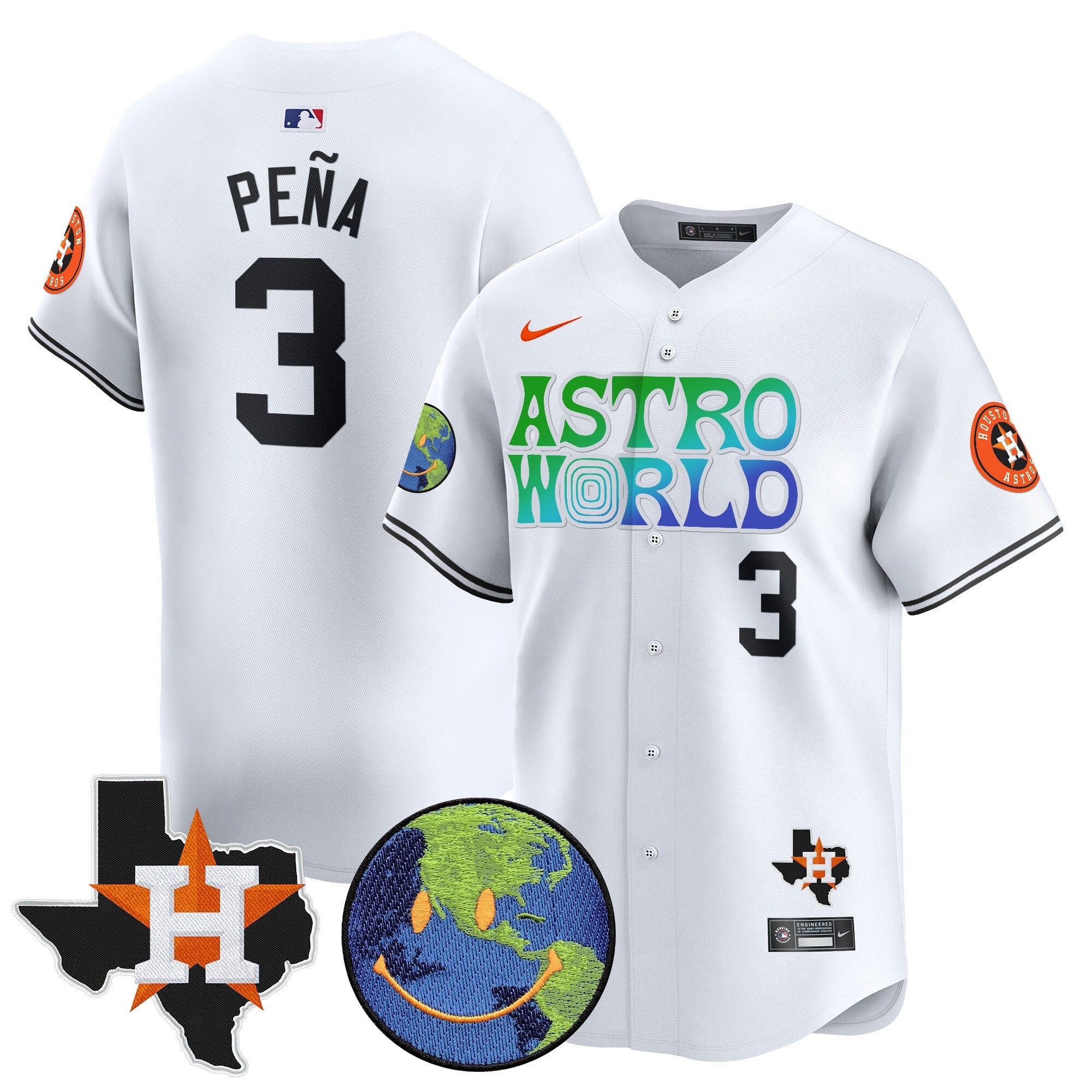 Men’s Houston Cactus Jack Astro World Vapor Premier Limited Jersey