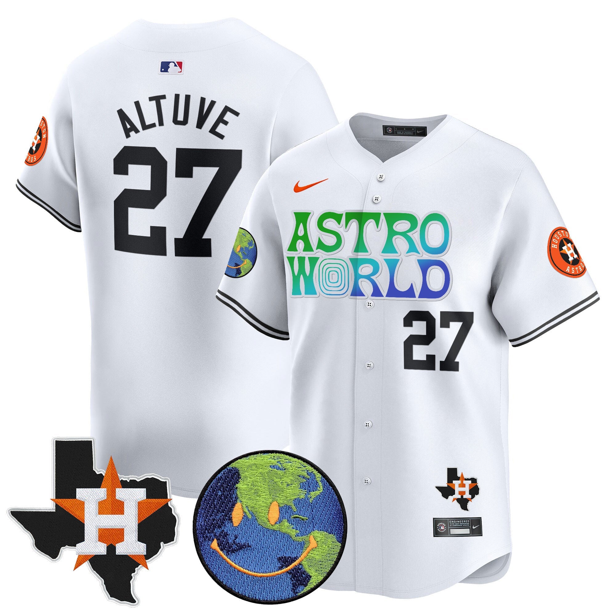 Men’s Houston Cactus Jack Astro World Vapor Premier Limited Jersey