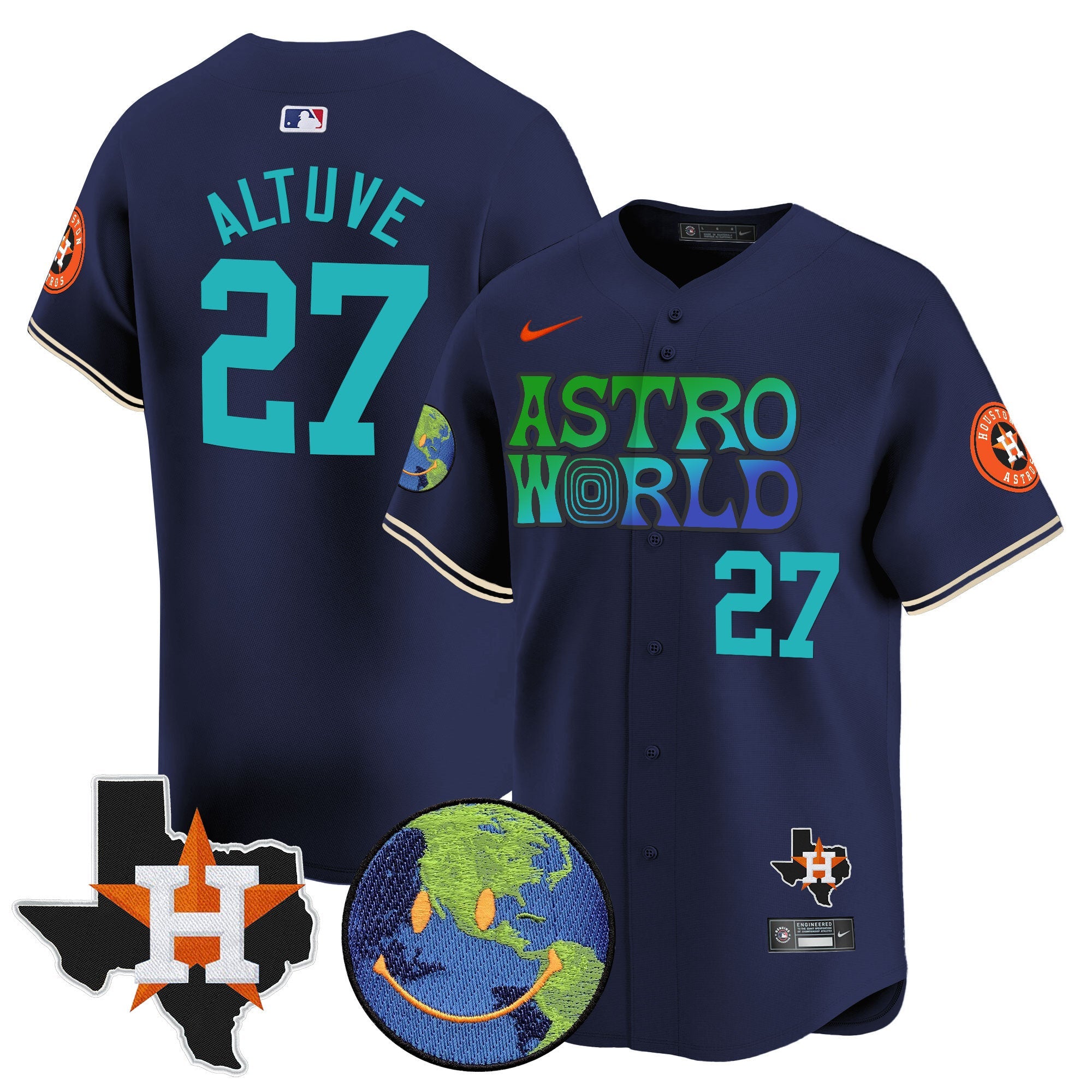 Men’s Houston Cactus Jack Astro World Vapor Premier Limited Jersey