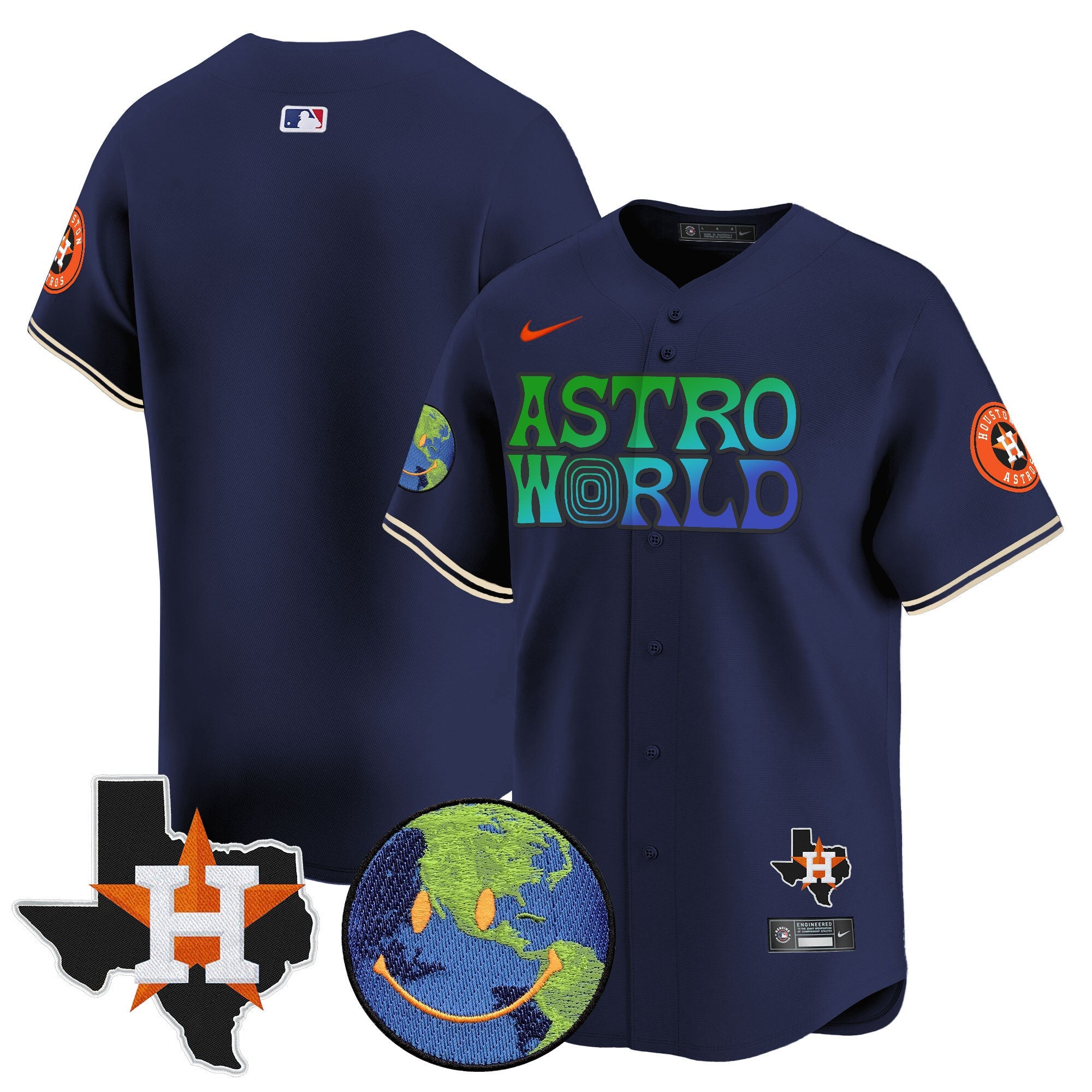 Men’s Houston Cactus Jack Astro World Vapor Premier Limited Jersey