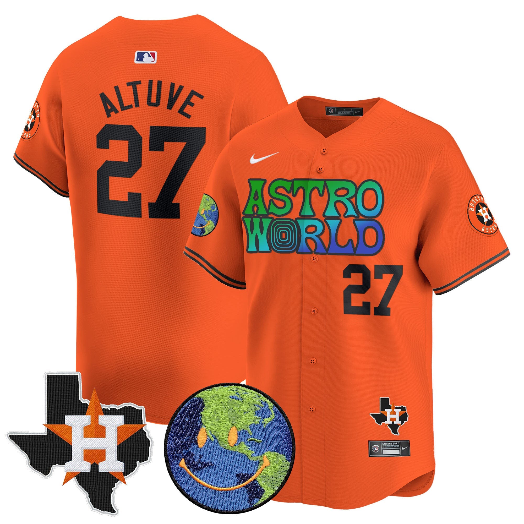 Men’s Houston Cactus Jack Astro World Vapor Premier Limited Jersey