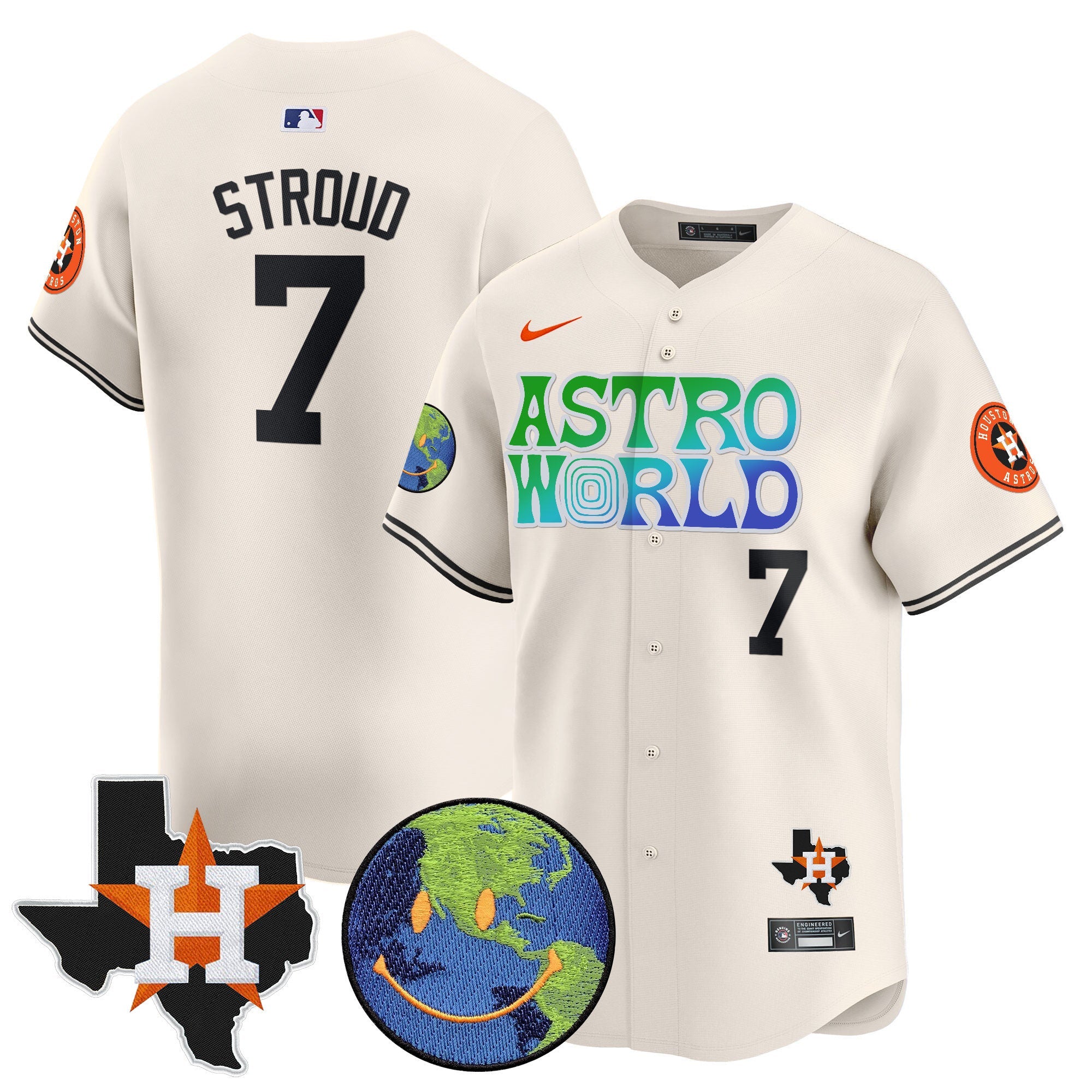 Men’s Houston Cactus Jack Astro World Vapor Premier Limited Jersey