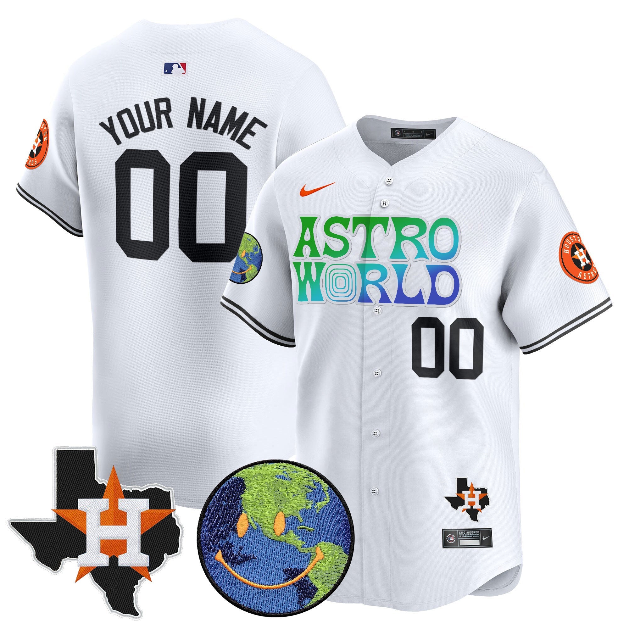 Houston Cactus Jack Astro World Vapor Premier Limited Custom Jersey