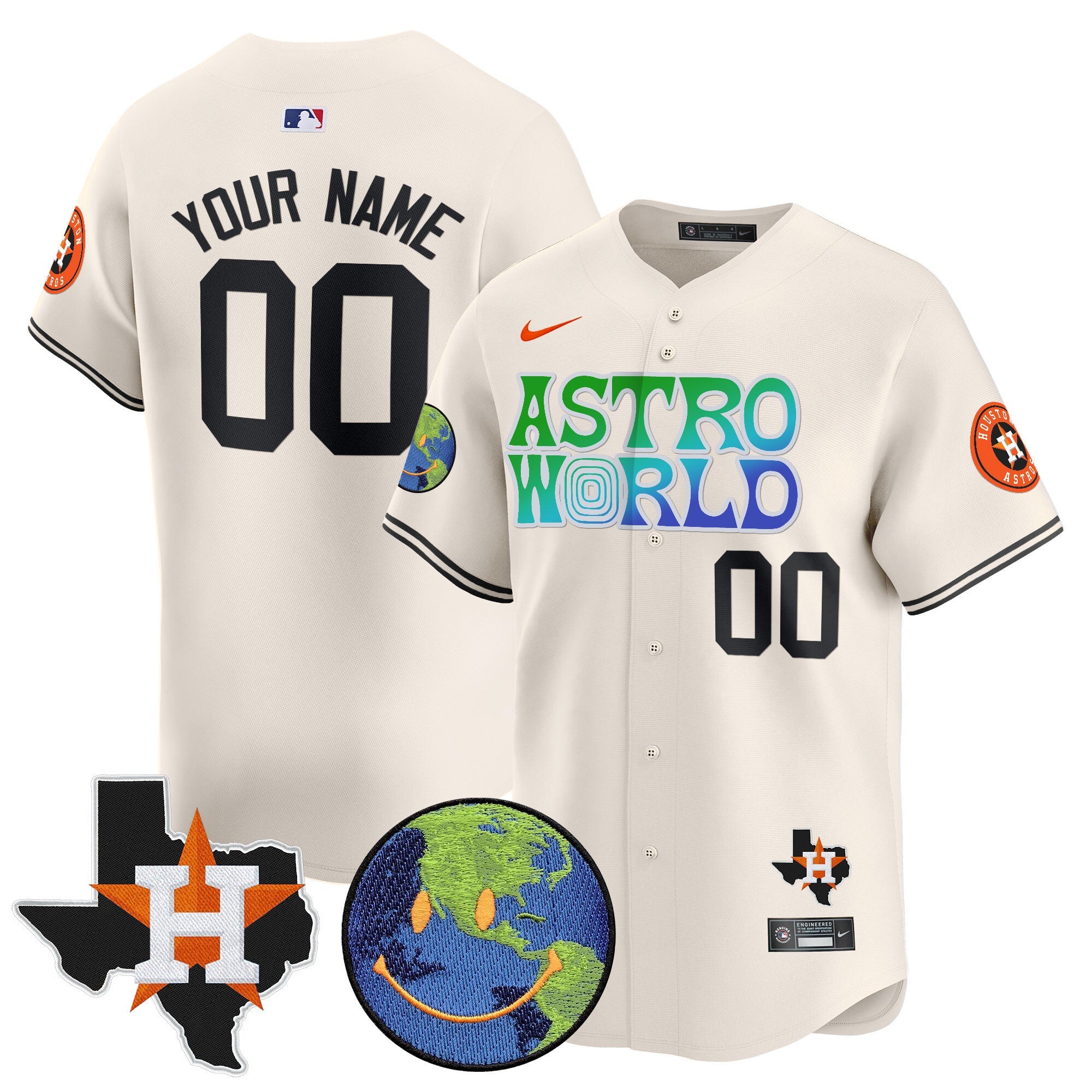 Houston Cactus Jack Astro World Vapor Premier Limited Custom Jersey