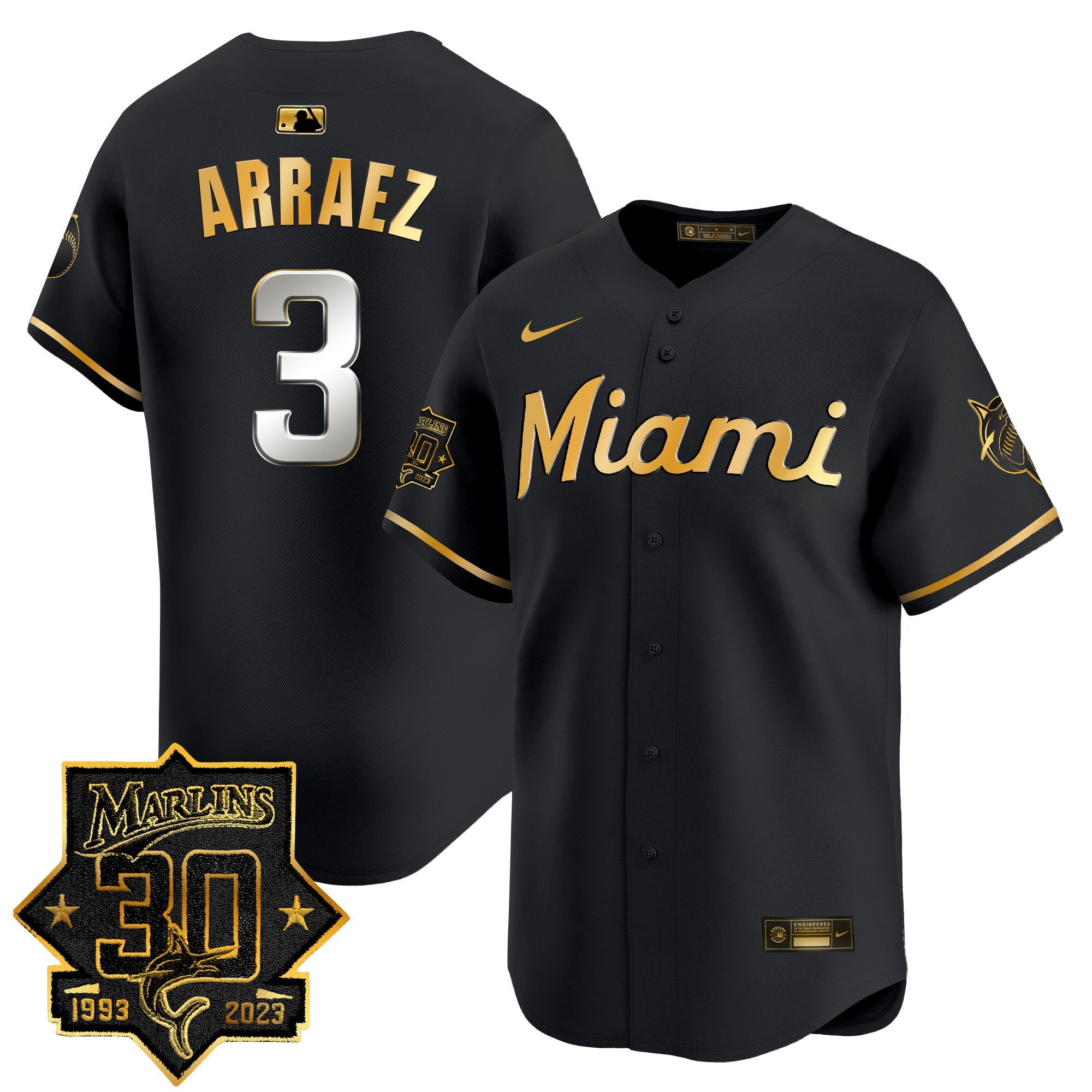 Men’s Miami 30 Seasons Anniversary Patch Vapor Premier Limited Jersey