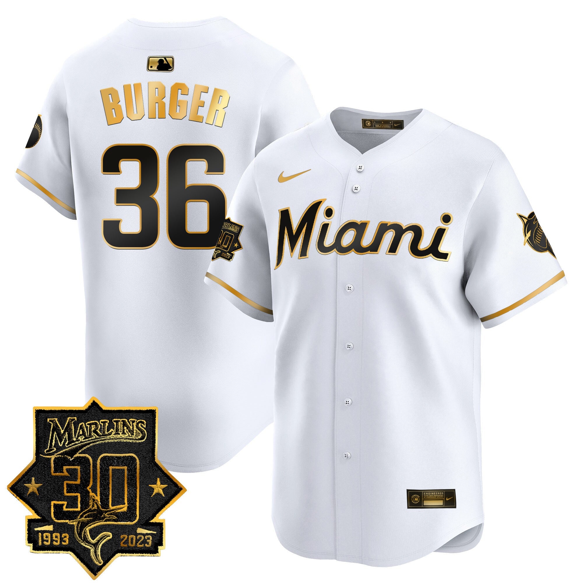 Men’s Miami 30 Seasons Anniversary Patch Vapor Premier Limited Jersey
