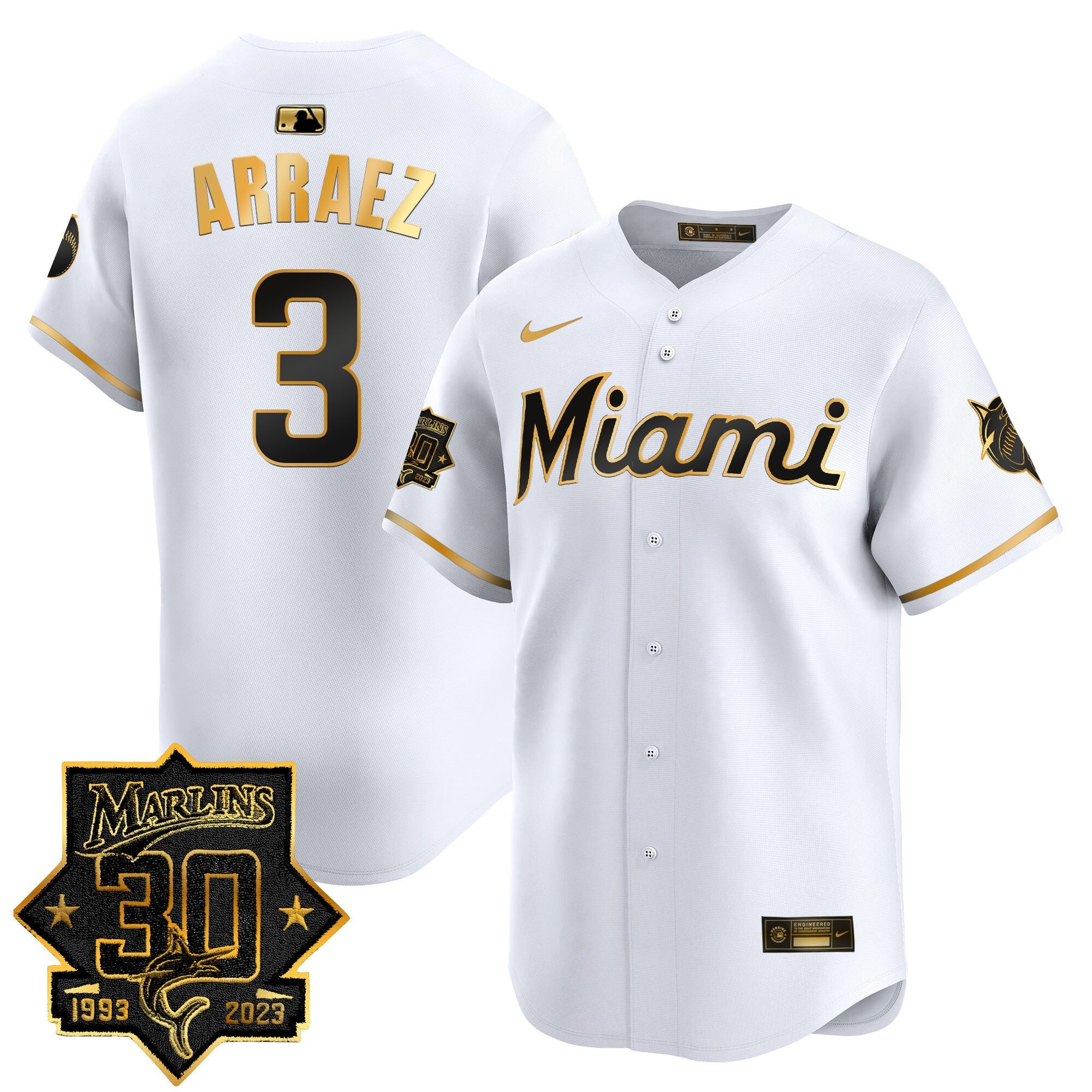 Men’s Miami 30 Seasons Anniversary Patch Vapor Premier Limited Jersey