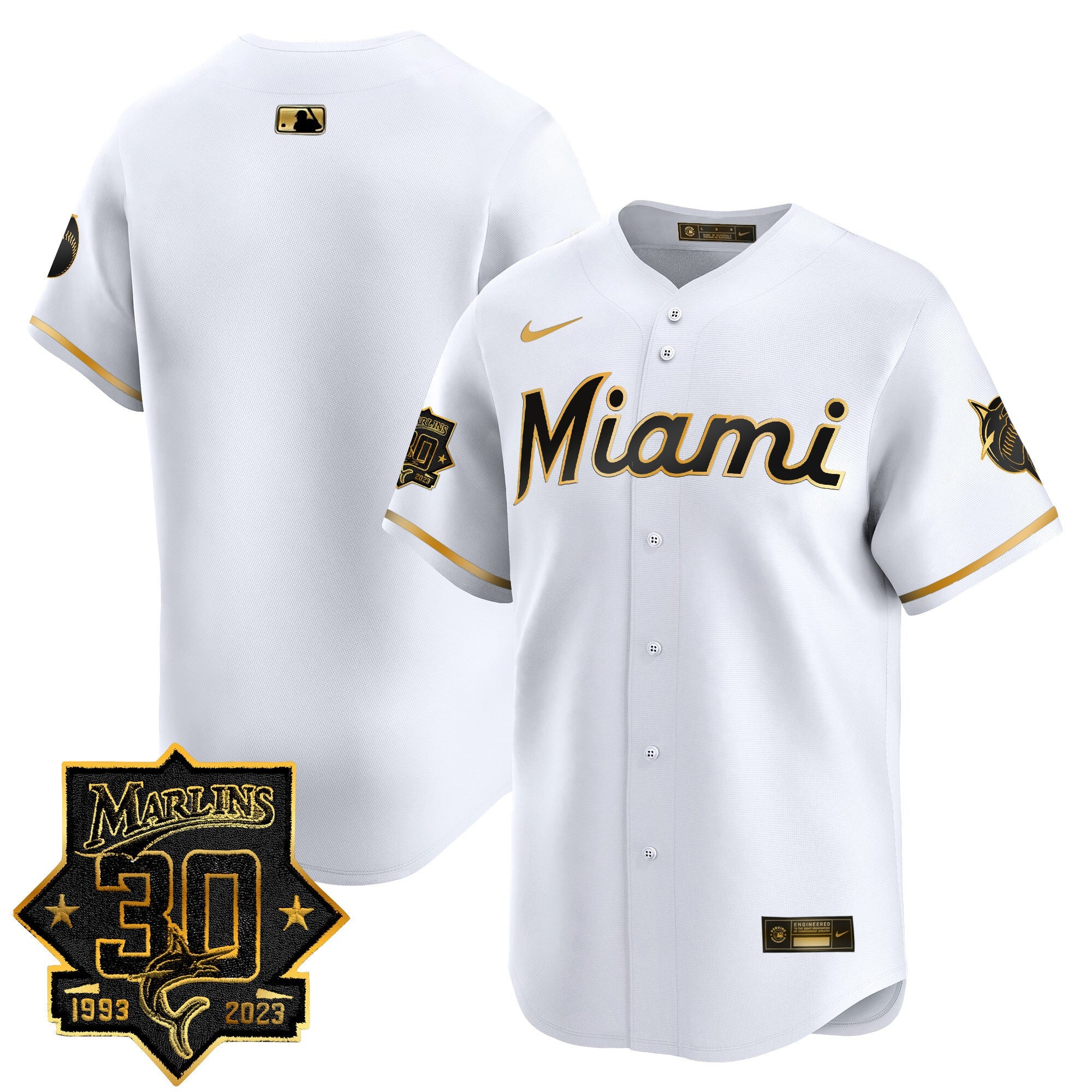 Men’s Miami 30 Seasons Anniversary Patch Vapor Premier Limited Jersey