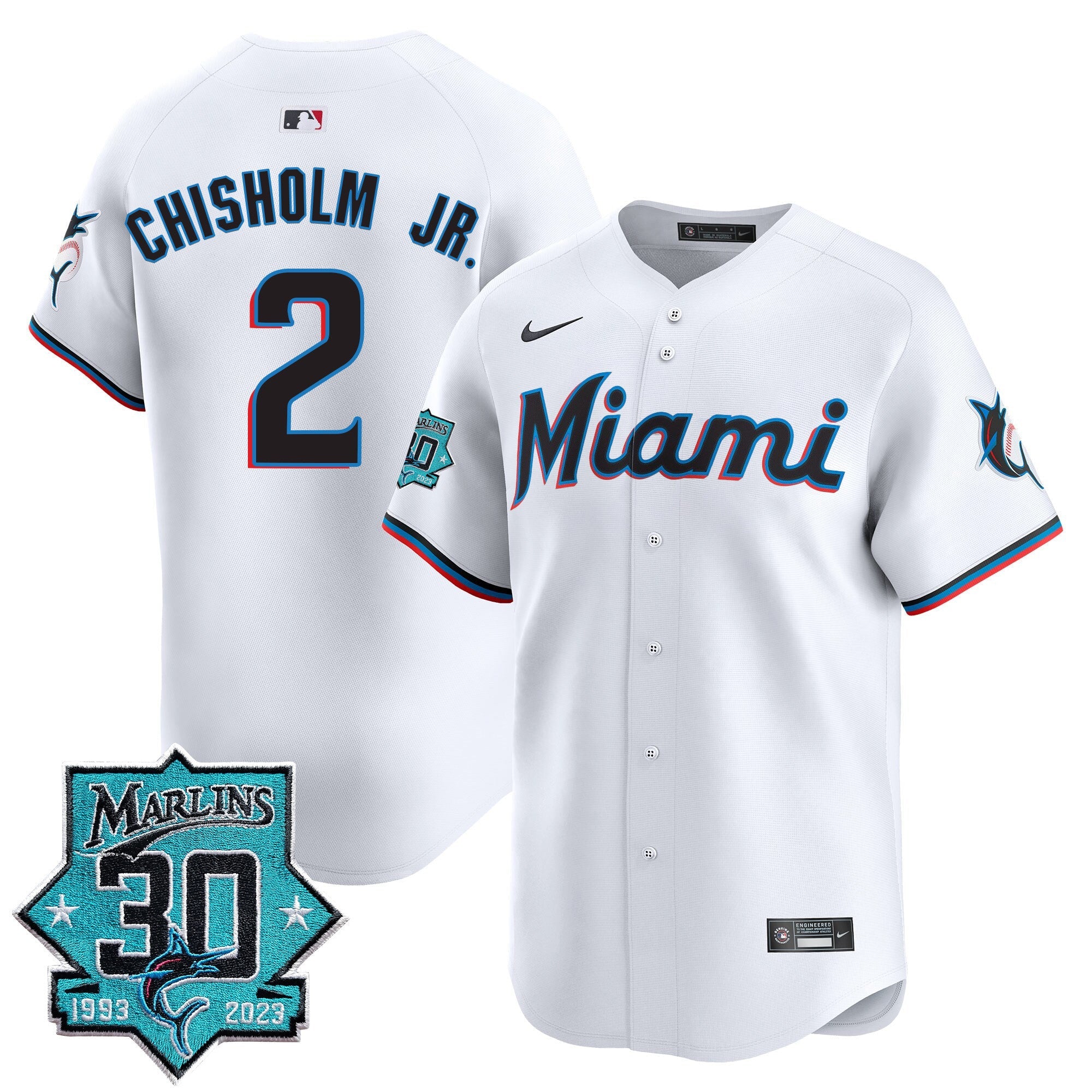 Men’s Miami 30 Seasons Anniversary Patch Vapor Premier Limited Jersey
