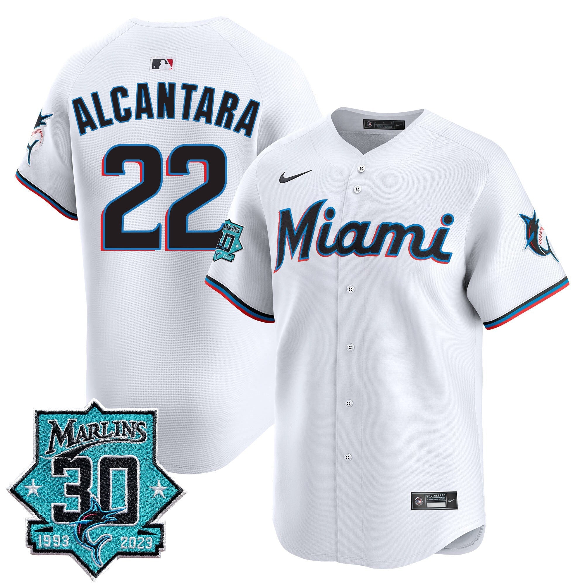 Men’s Miami 30 Seasons Anniversary Patch Vapor Premier Limited Jersey