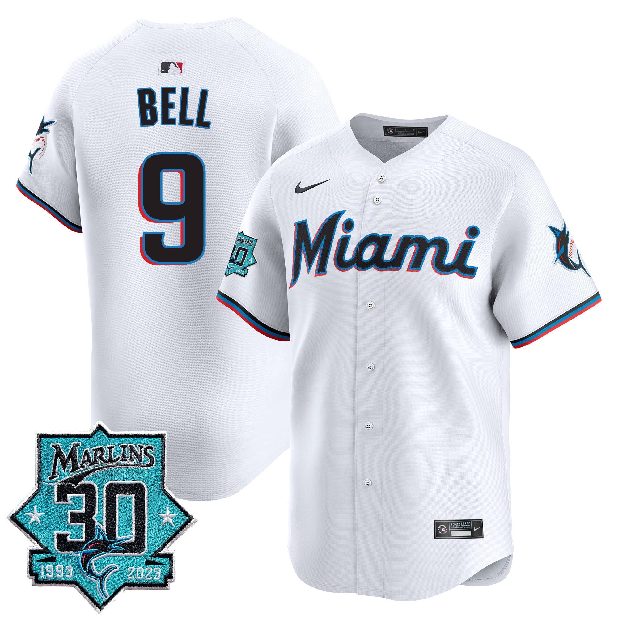 Men’s Miami 30 Seasons Anniversary Patch Vapor Premier Limited Jersey
