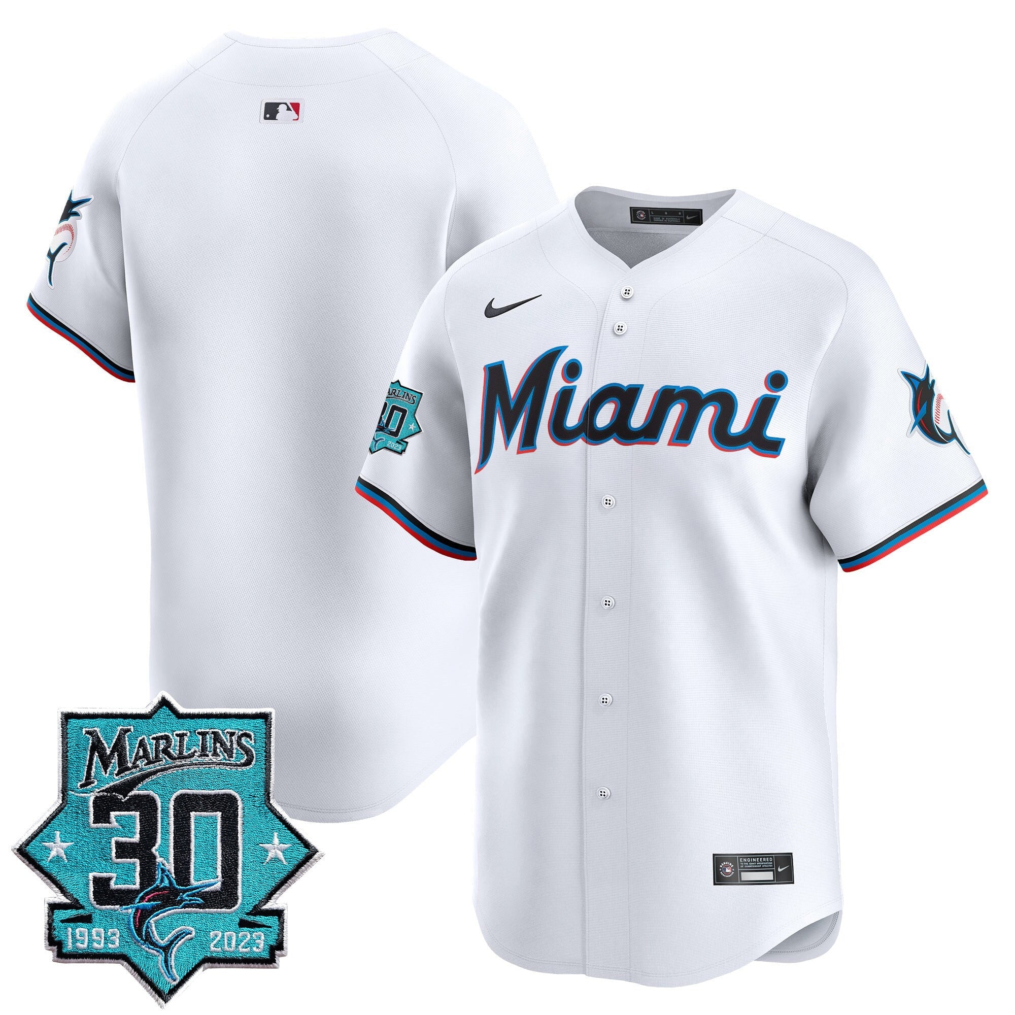 Men’s Miami 30 Seasons Anniversary Patch Vapor Premier Limited Jersey