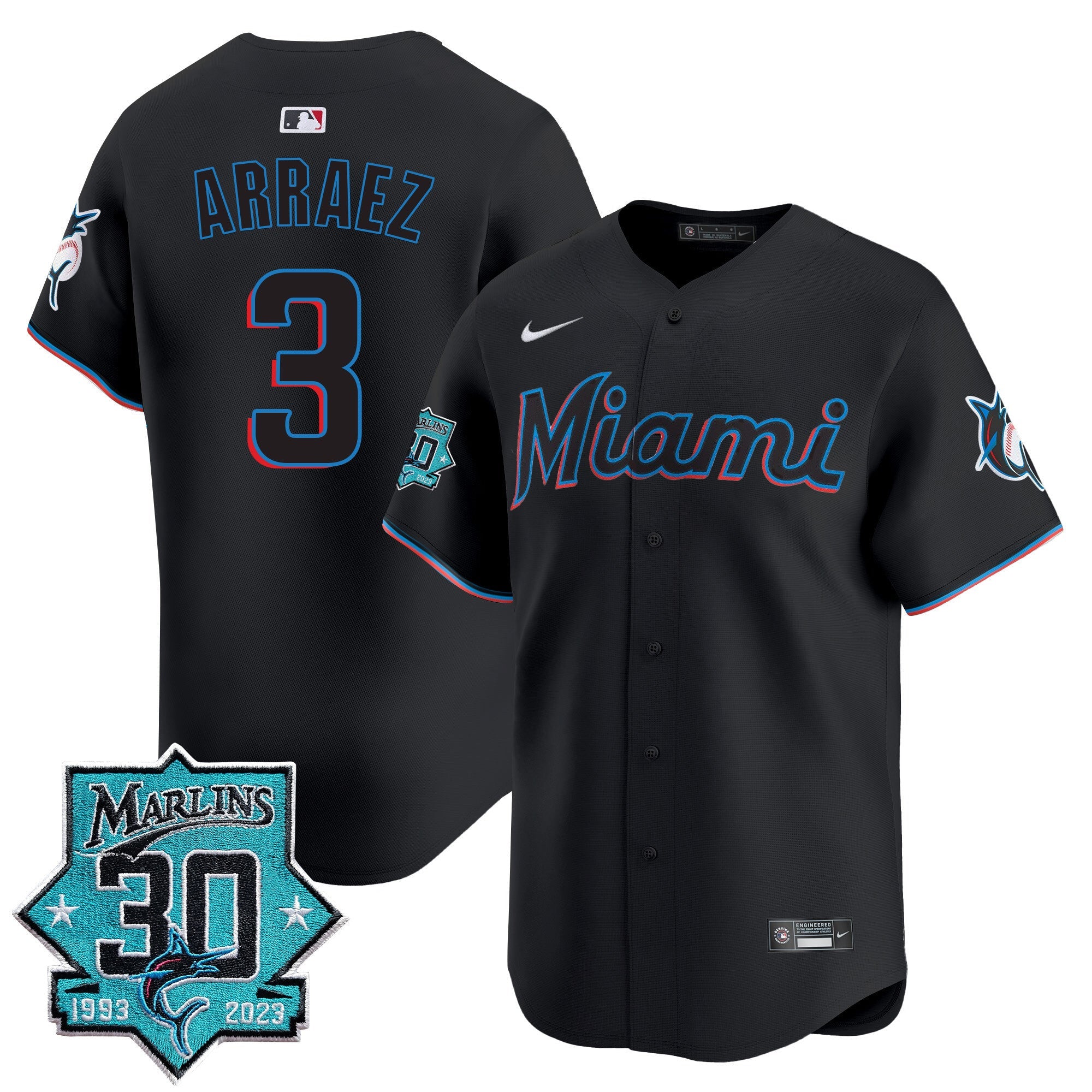 Men’s Miami 30 Seasons Anniversary Patch Vapor Premier Limited Jersey