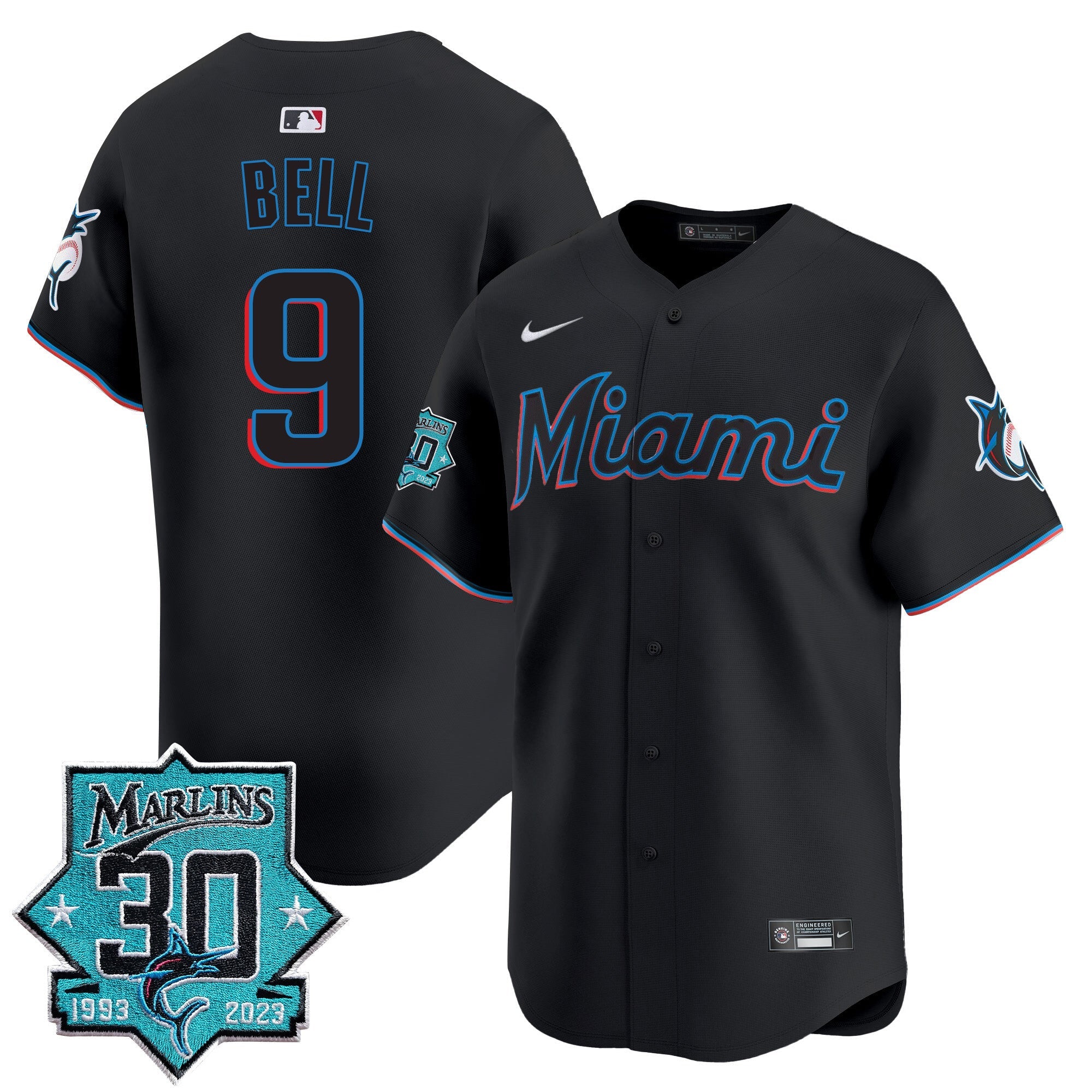 Men’s Miami 30 Seasons Anniversary Patch Vapor Premier Limited Jersey