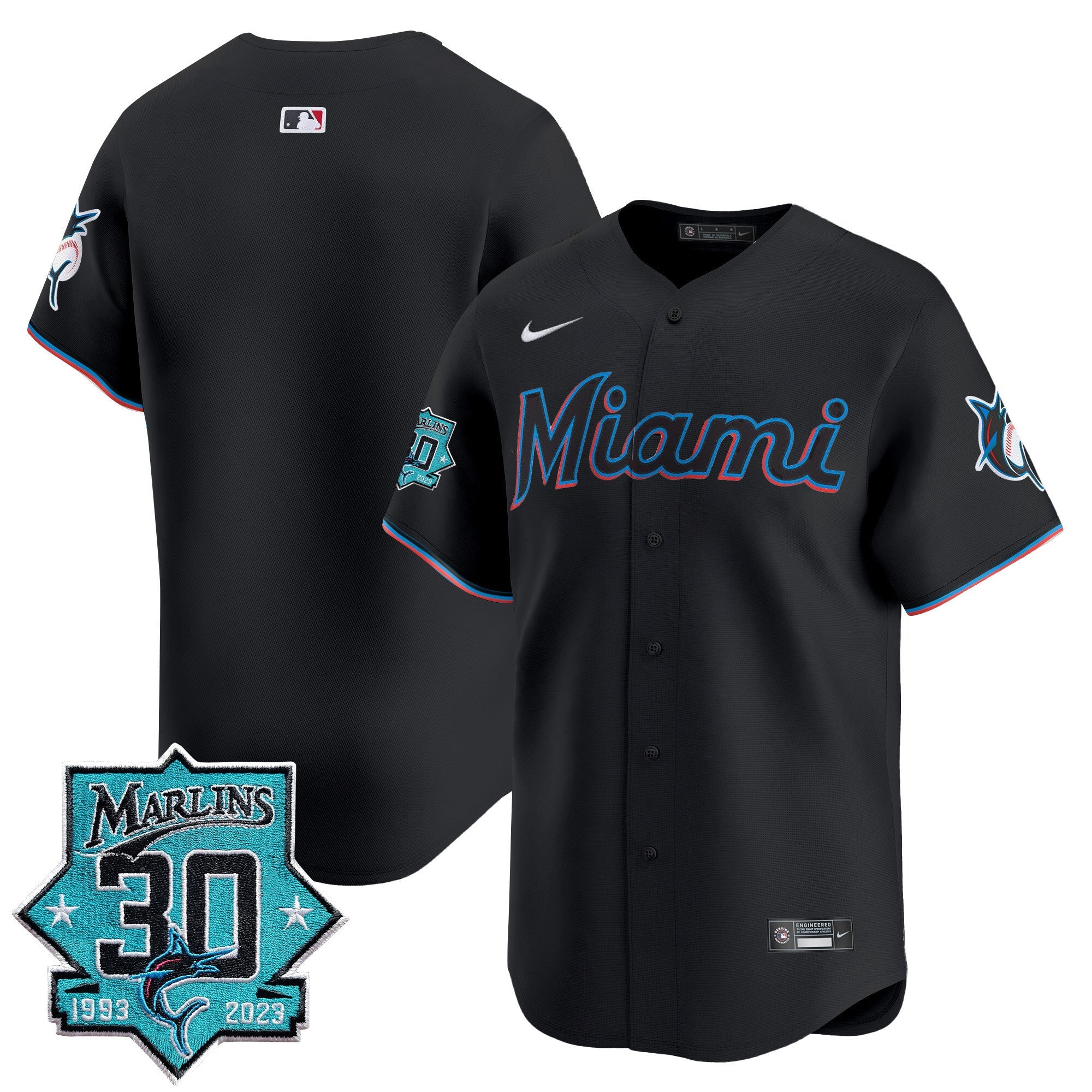 Men’s Miami 30 Seasons Anniversary Patch Vapor Premier Limited Jersey