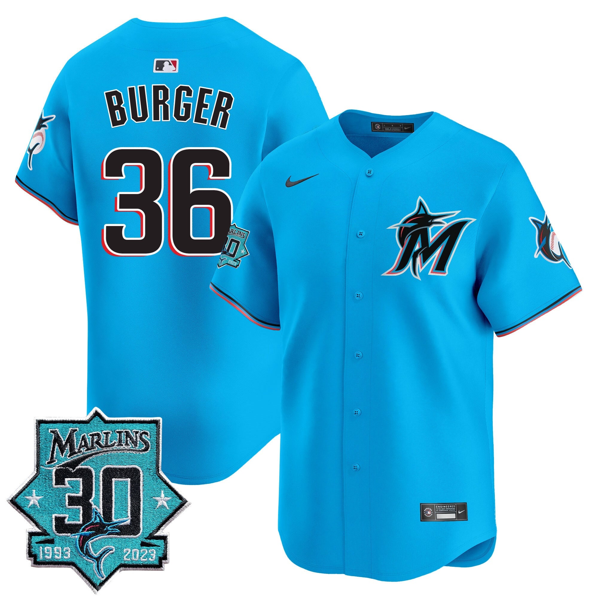 Men’s Miami 30 Seasons Anniversary Patch Vapor Premier Limited Jersey