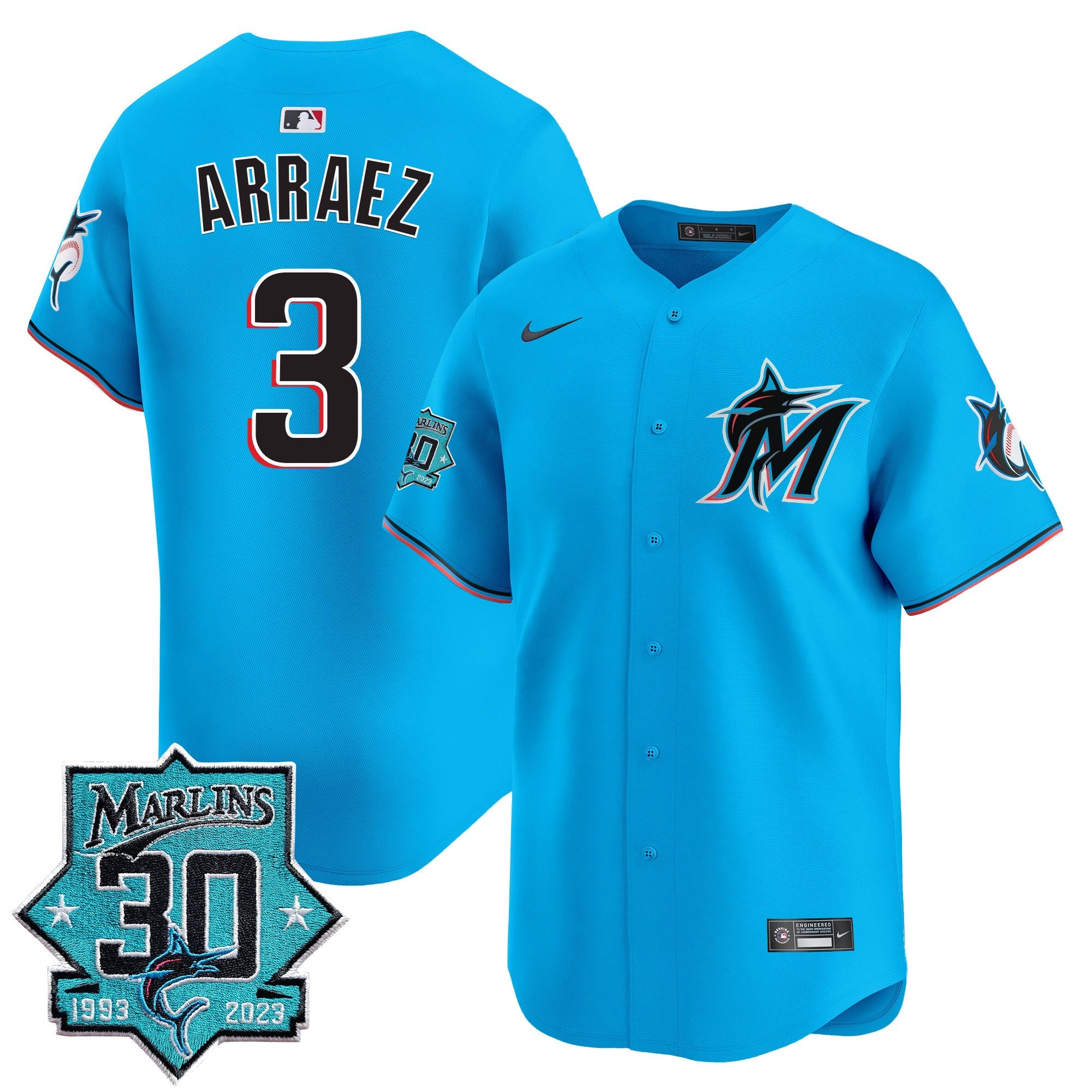 Men’s Miami 30 Seasons Anniversary Patch Vapor Premier Limited Jersey