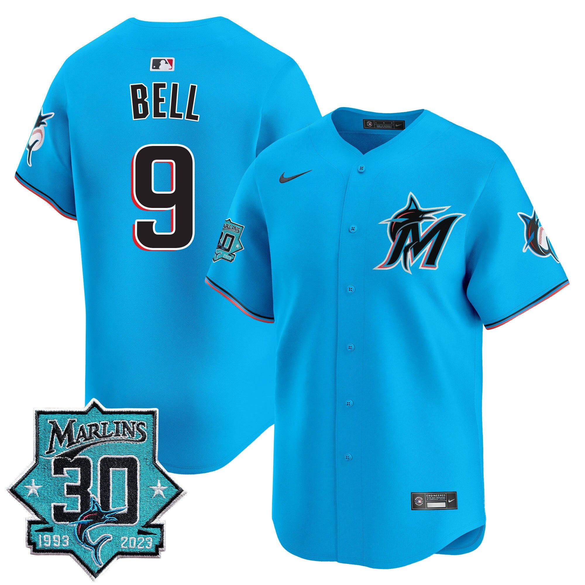 Men’s Miami 30 Seasons Anniversary Patch Vapor Premier Limited Jersey