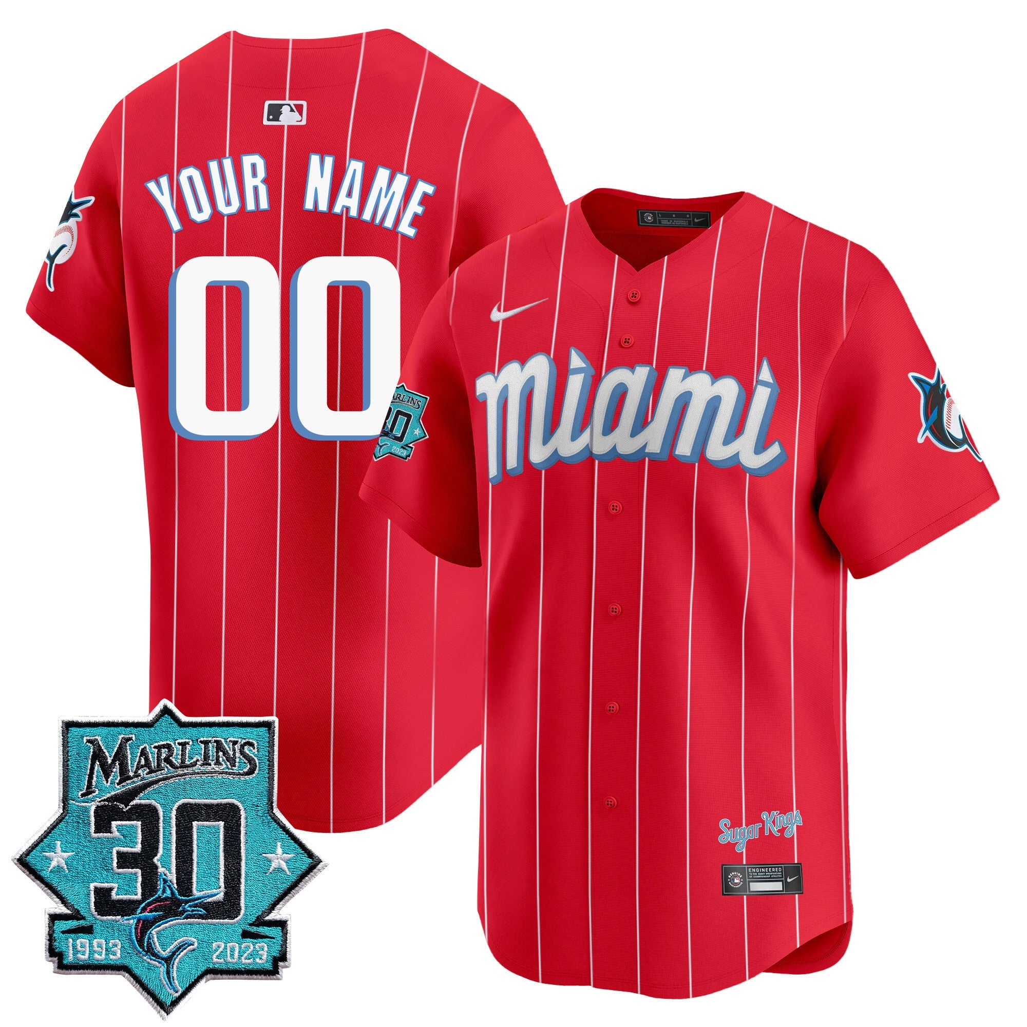 Miami 30 Seasons Anniversary Patch Vapor Premier Limited Custom Jersey