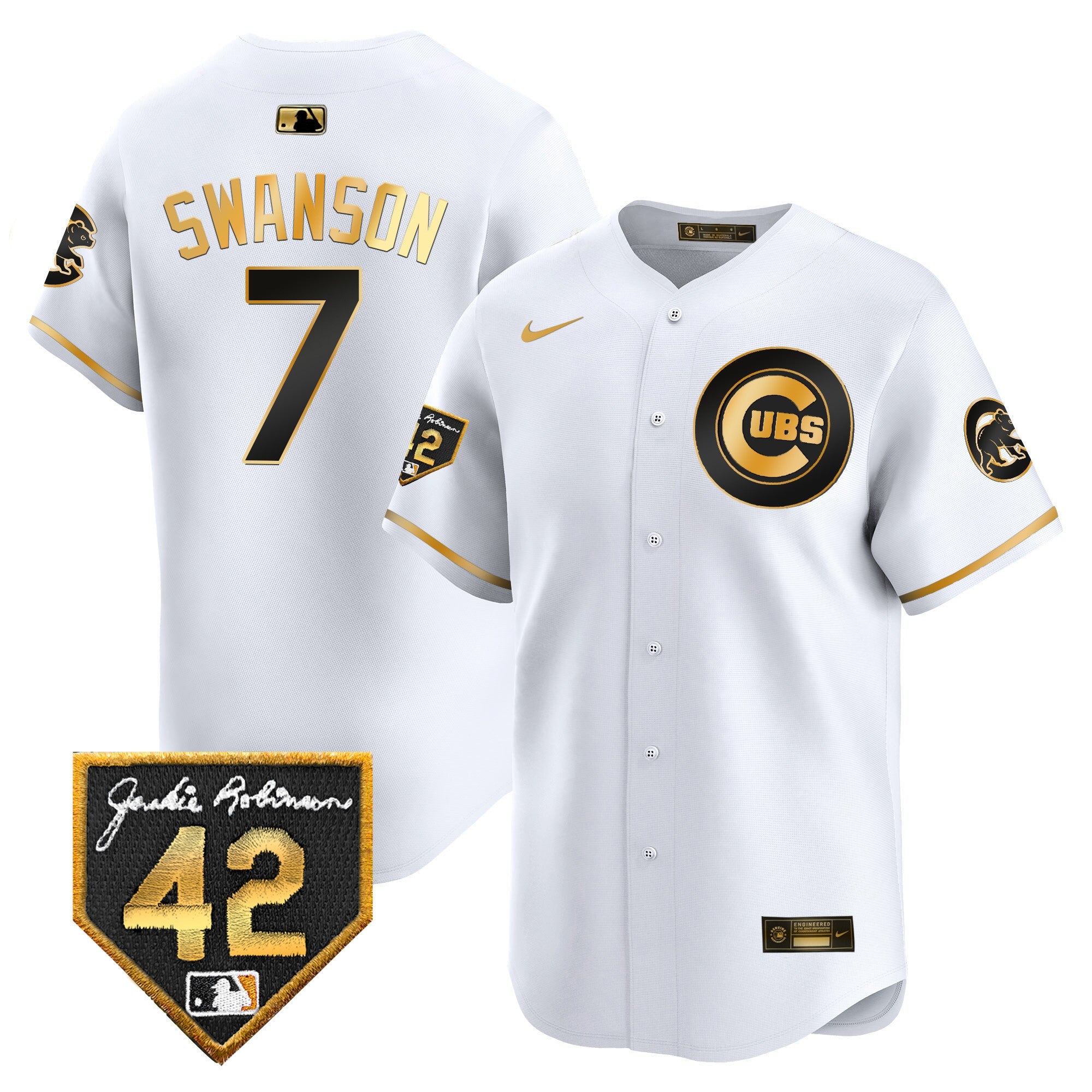 Men’s Chicago 2024 Jackie Robinson Patch Vapor Premier Limited Jersey V2
