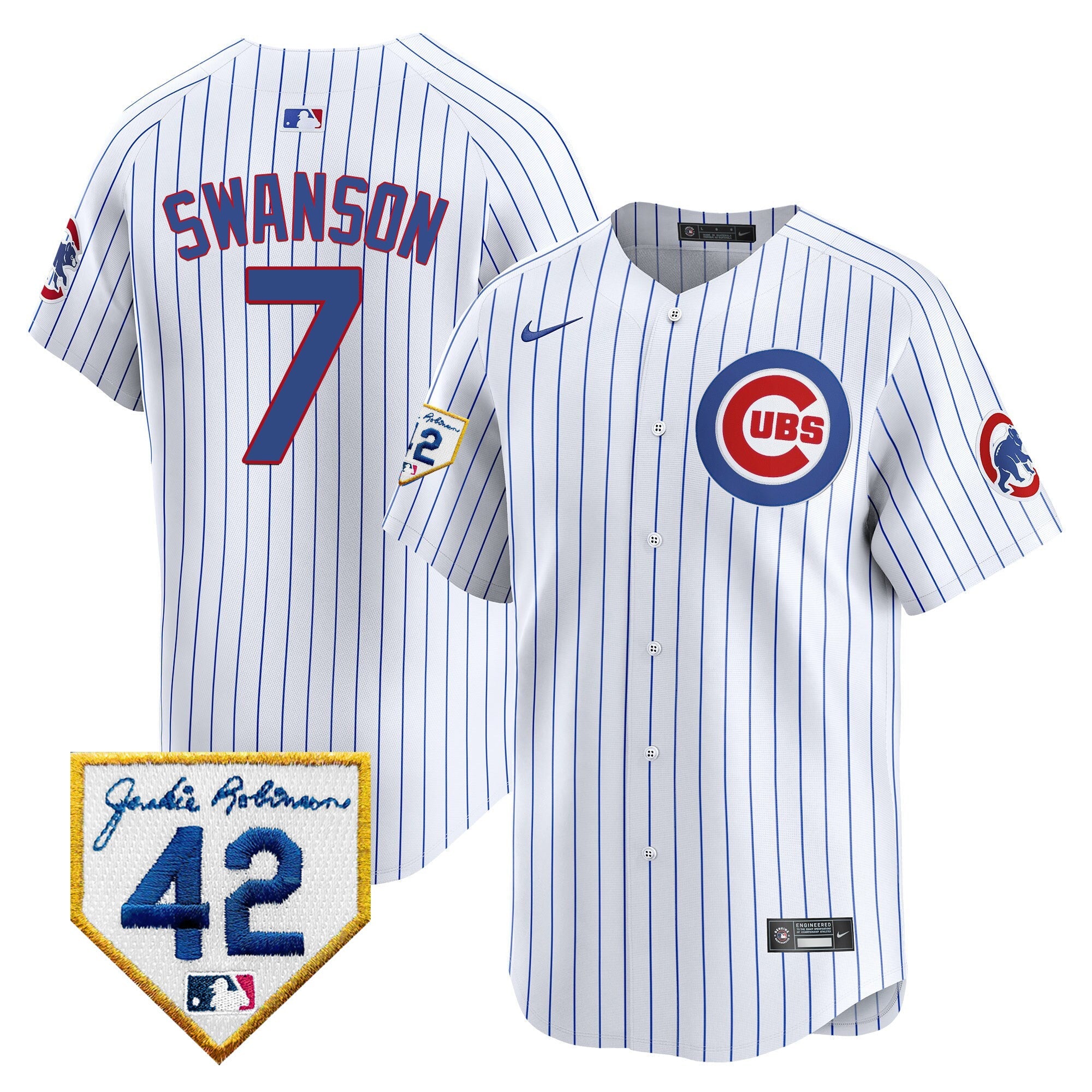 Men’s Chicago 2024 Jackie Robinson Patch Vapor Premier Limited Jersey V2