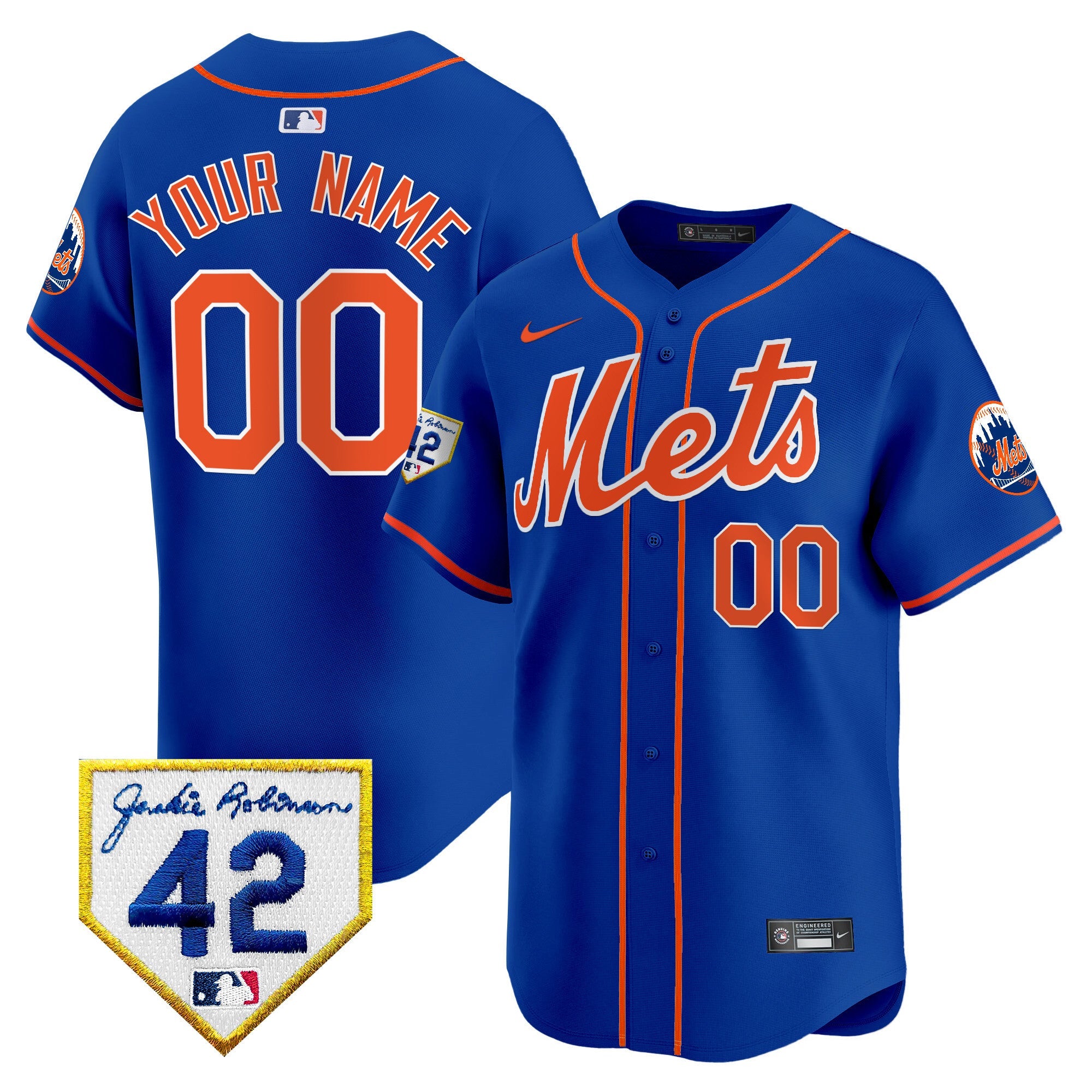 New York 2024 Jackie Robinson Patch Vapor Premier Limited Custom Jersey