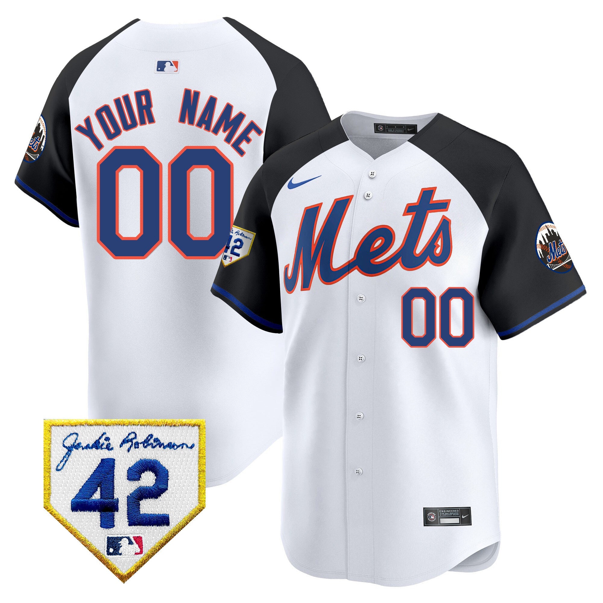 New York 2024 Jackie Robinson Patch Vapor Premier Limited Custom Jersey