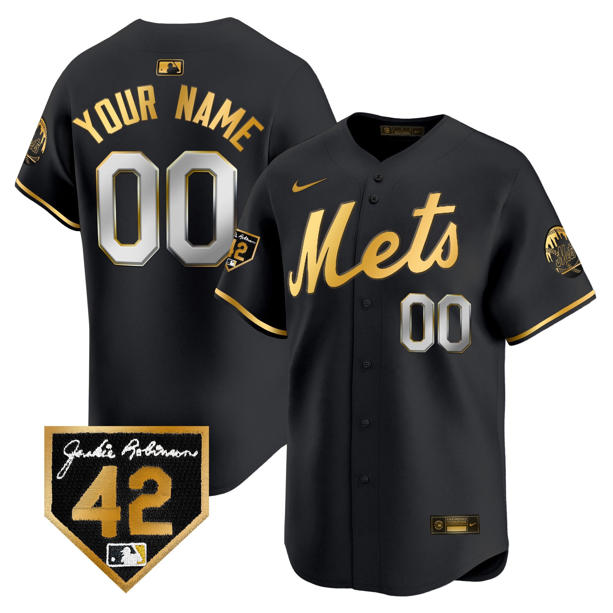 New York 2024 Jackie Robinson Patch Vapor Premier Limited Custom Jersey