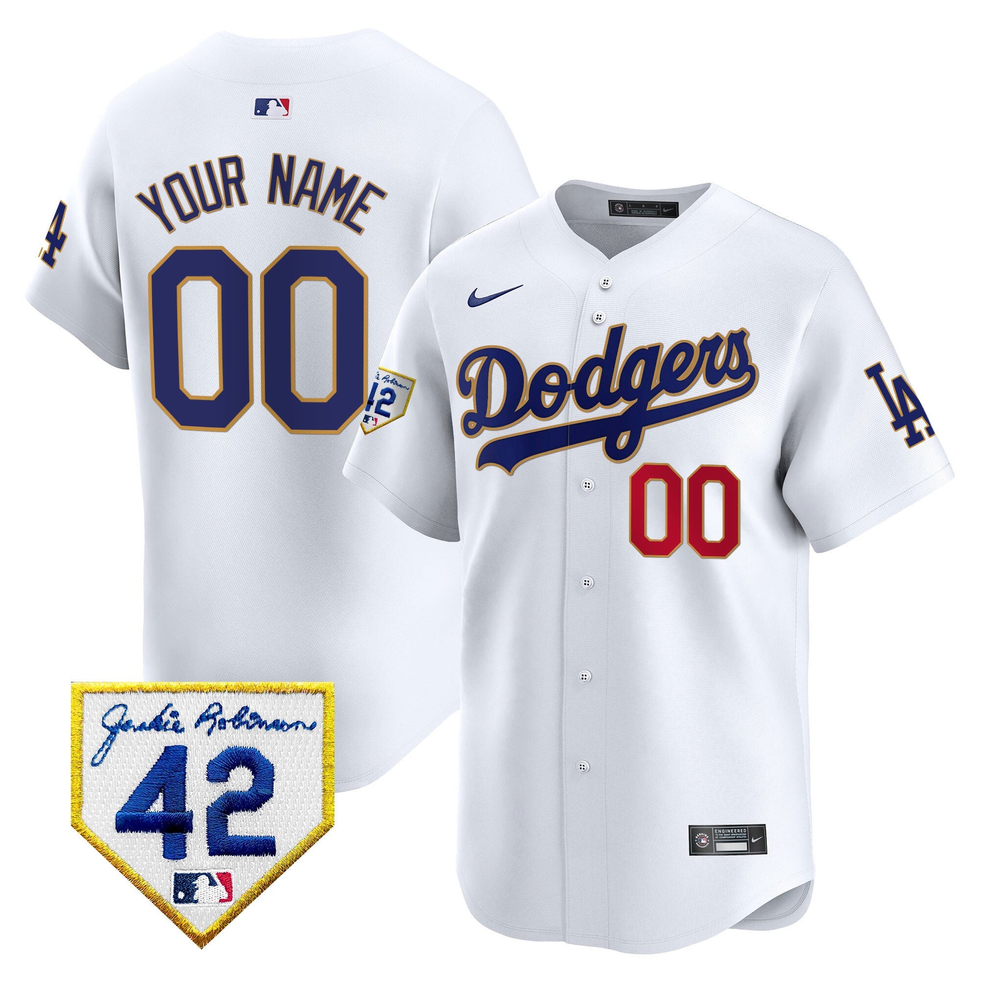 2024 Jackie Robinson Patch Vapor Premier Limited Custom Jersey