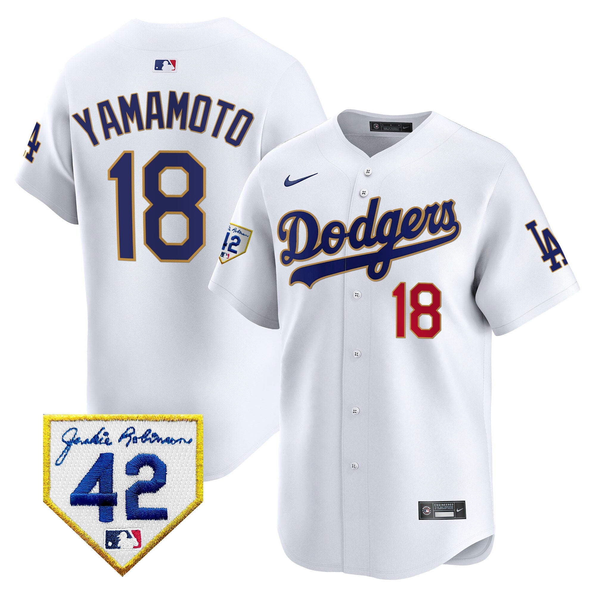 Men’s 2024 Jackie Robinson Patch Vapor Premier Limited Jersey