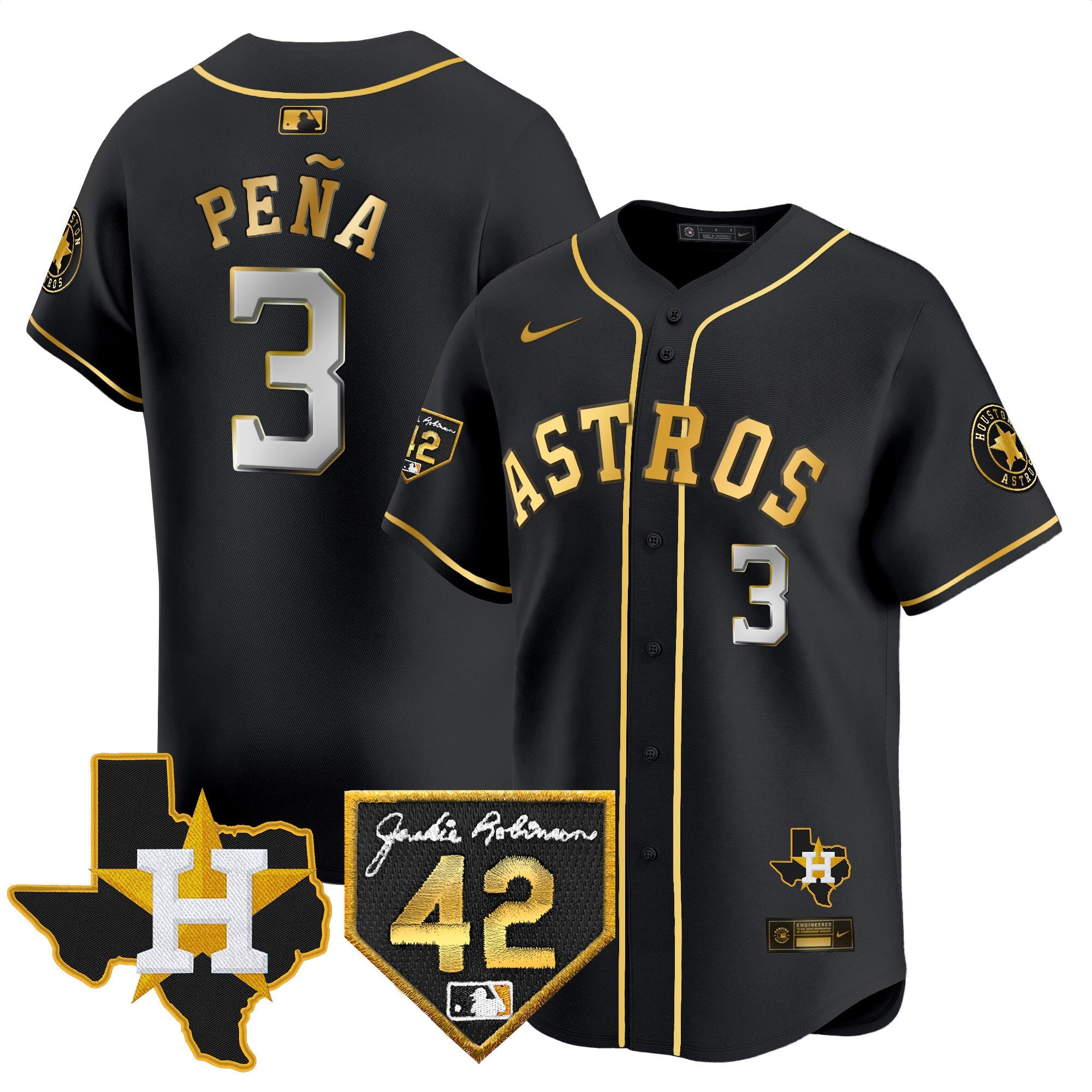 Men’s Houston 2024 Robinson & Texas Patch Vapor Premier Limited Jersey