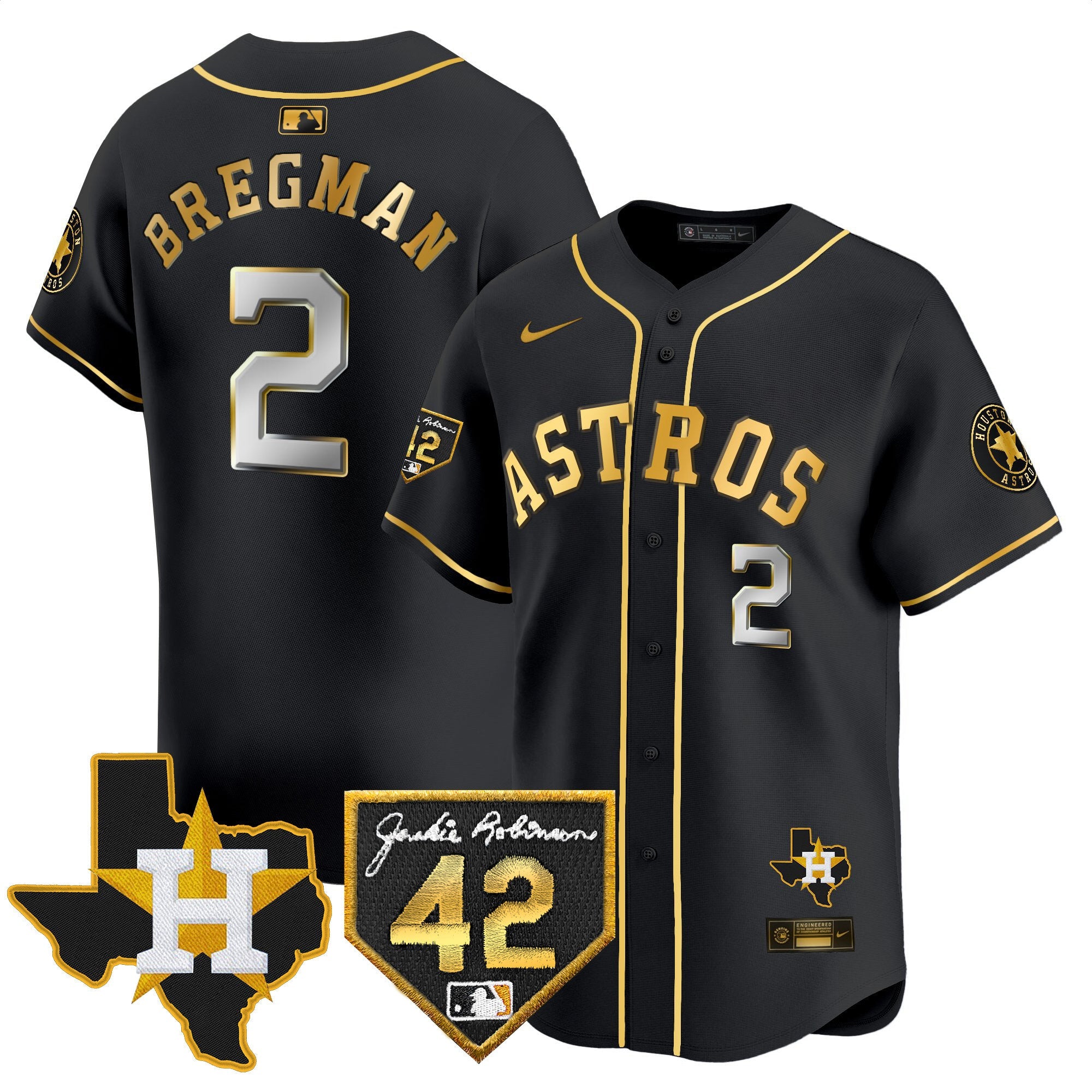 Men’s Houston 2024 Robinson & Texas Patch Vapor Premier Limited Jersey