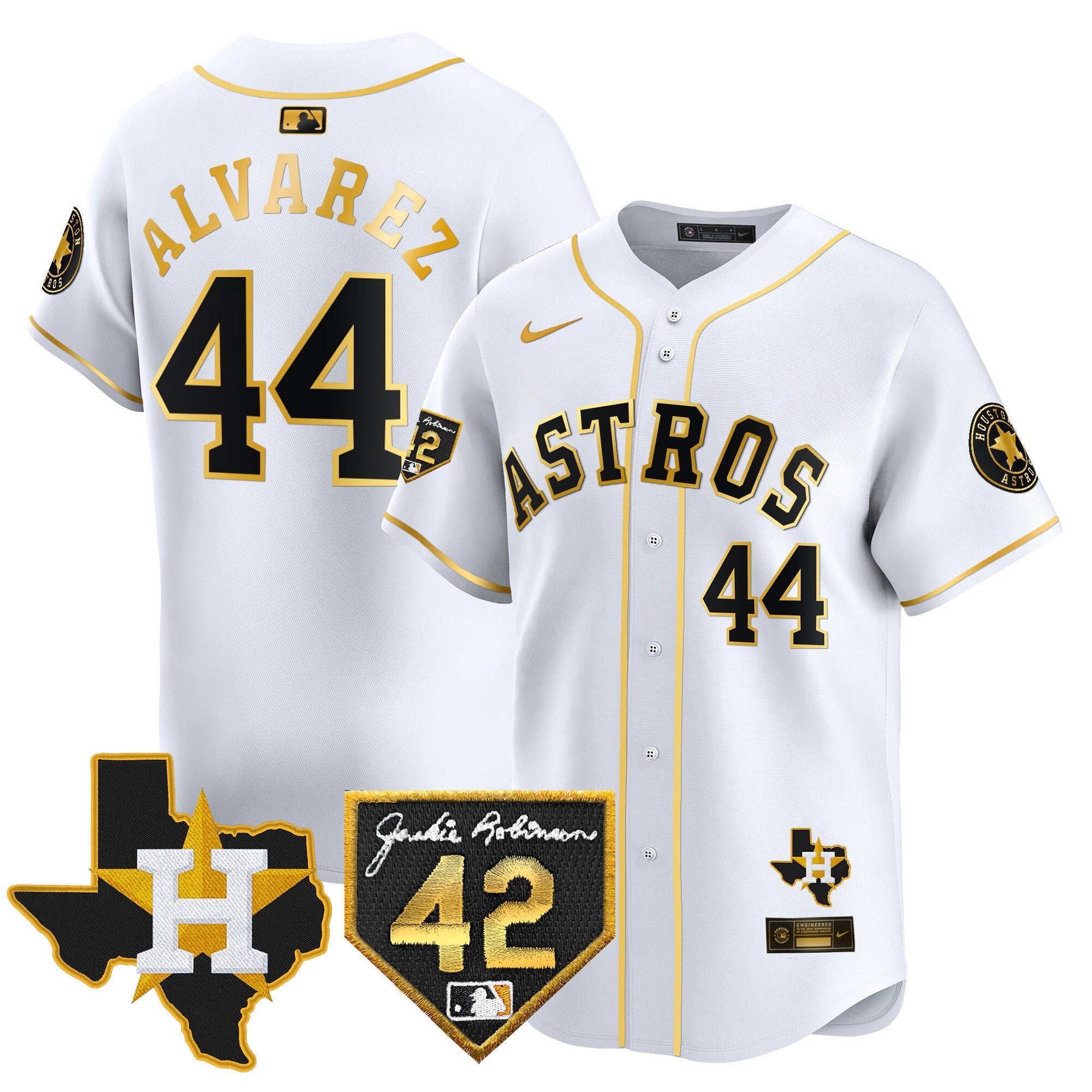 Men’s Houston 2024 Robinson & Texas Patch Vapor Premier Limited Jersey