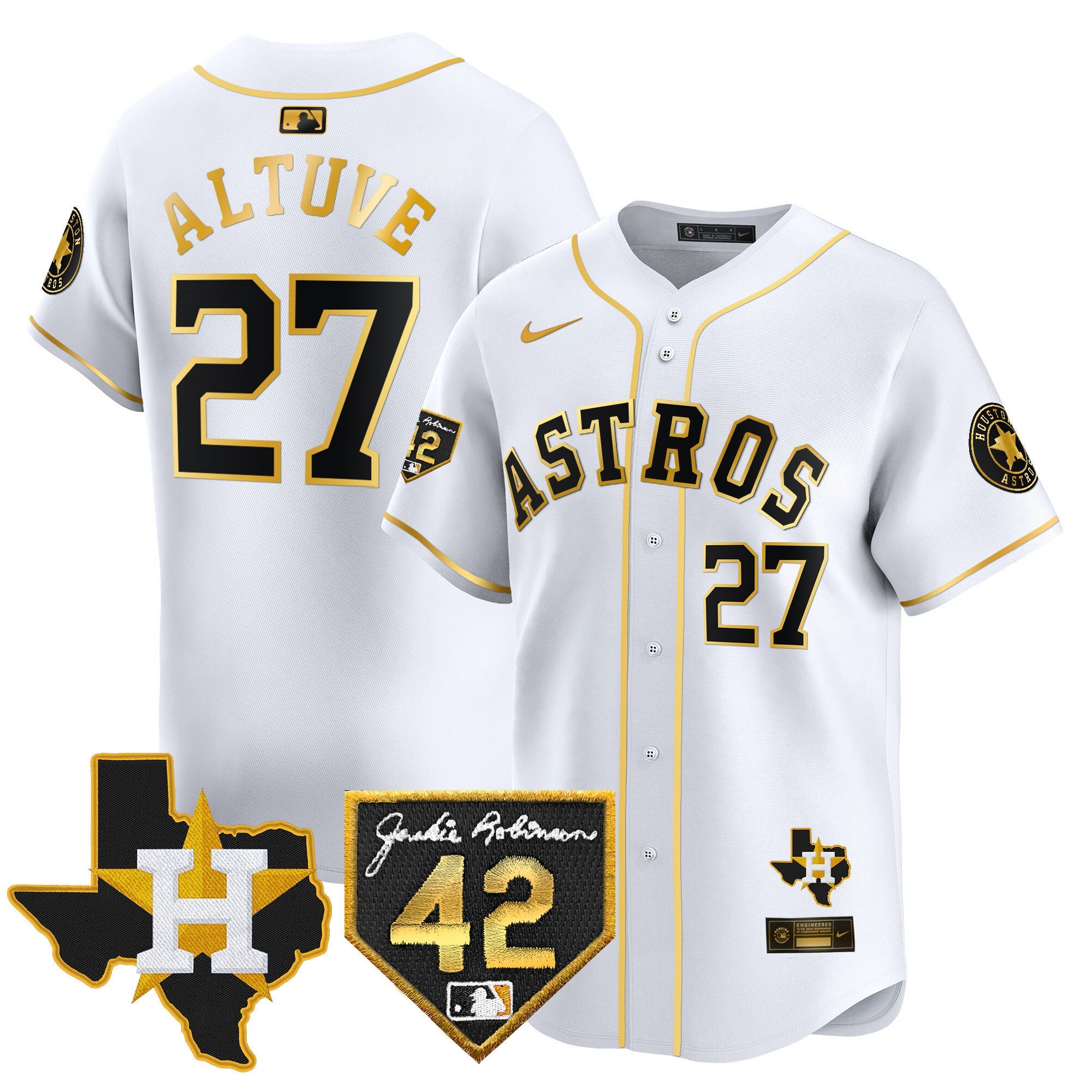 Men’s Houston 2024 Robinson & Texas Patch Vapor Premier Limited Jersey