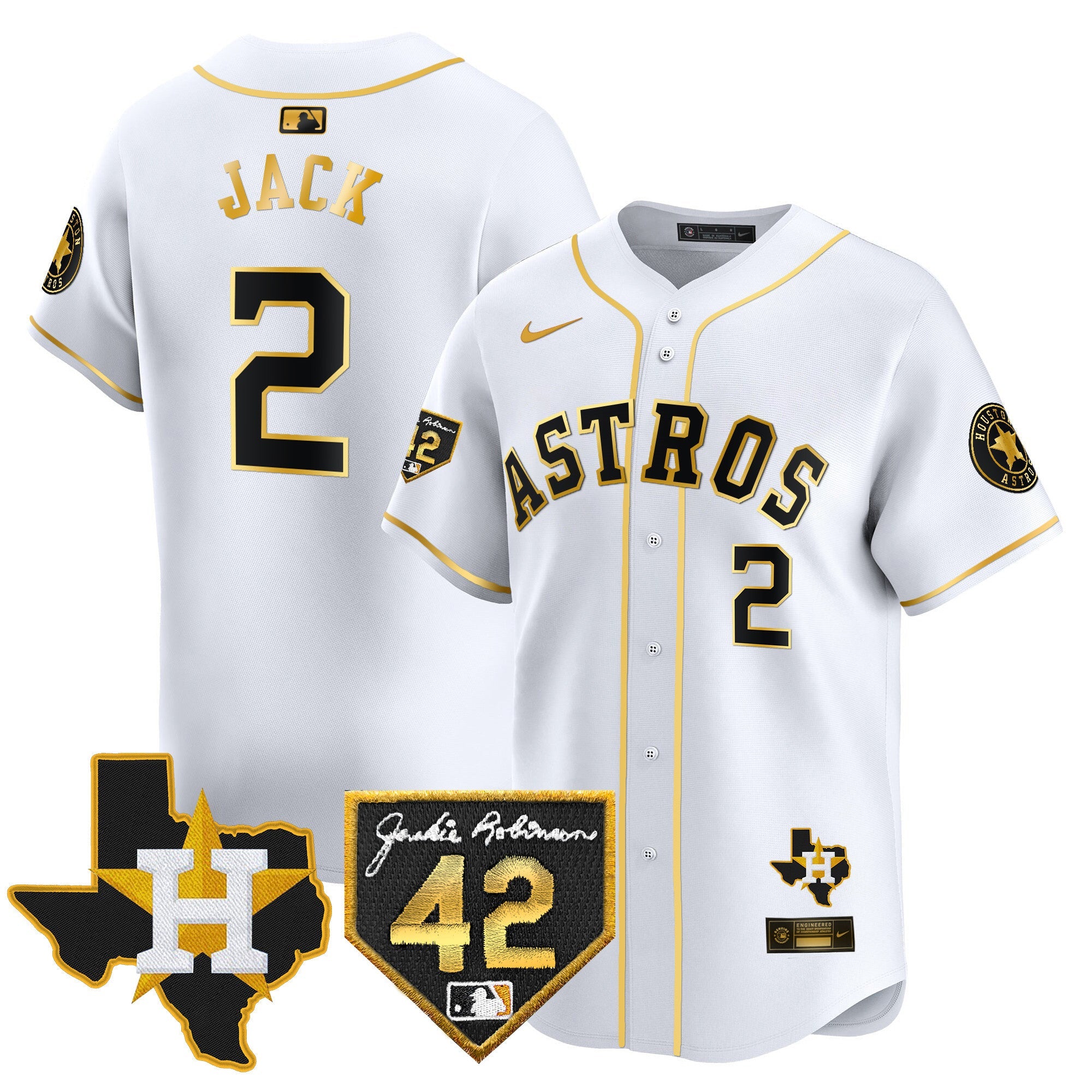 Men’s Houston 2024 Robinson & Texas Patch Vapor Premier Limited Jersey