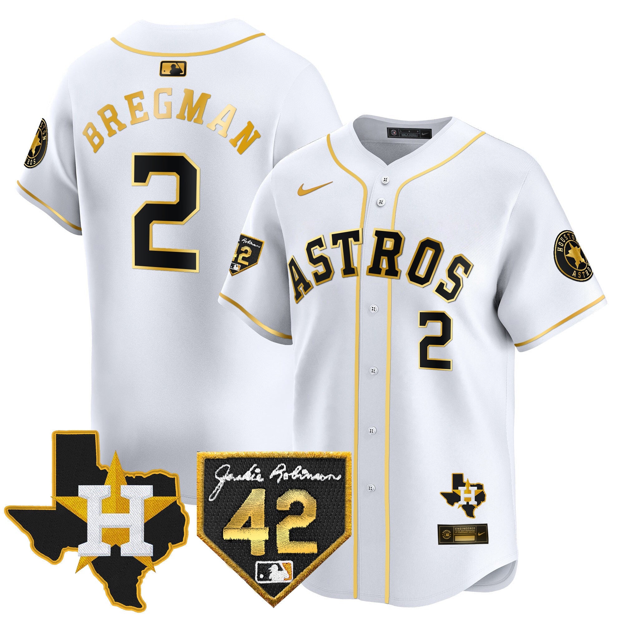 Men’s Houston 2024 Robinson & Texas Patch Vapor Premier Limited Jersey