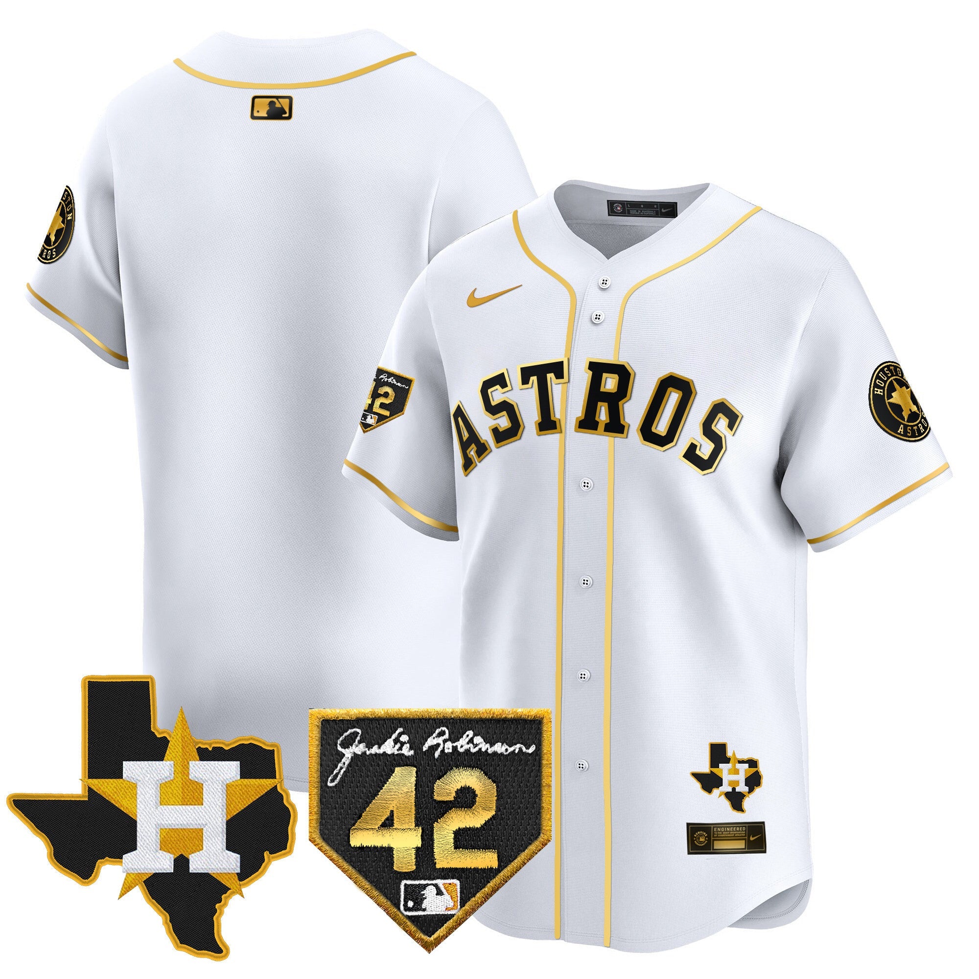 Men’s Houston 2024 Robinson & Texas Patch Vapor Premier Limited Jersey