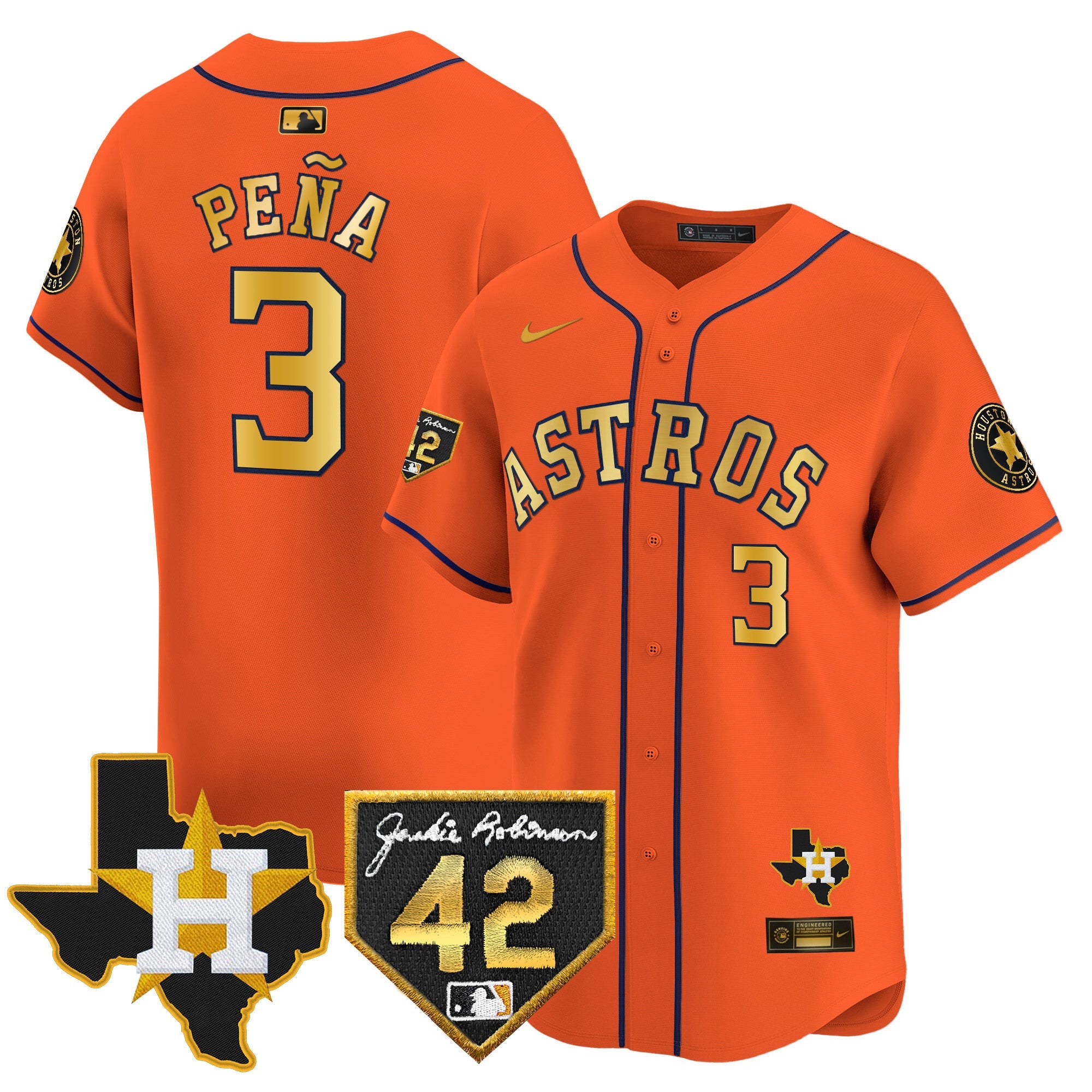 Men’s Houston 2024 Robinson & Texas Patch Vapor Premier Limited Jersey