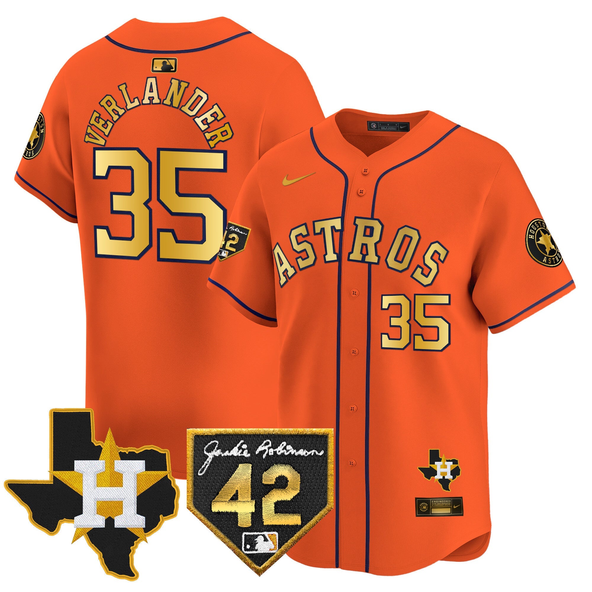Men’s Houston 2024 Robinson & Texas Patch Vapor Premier Limited Jersey